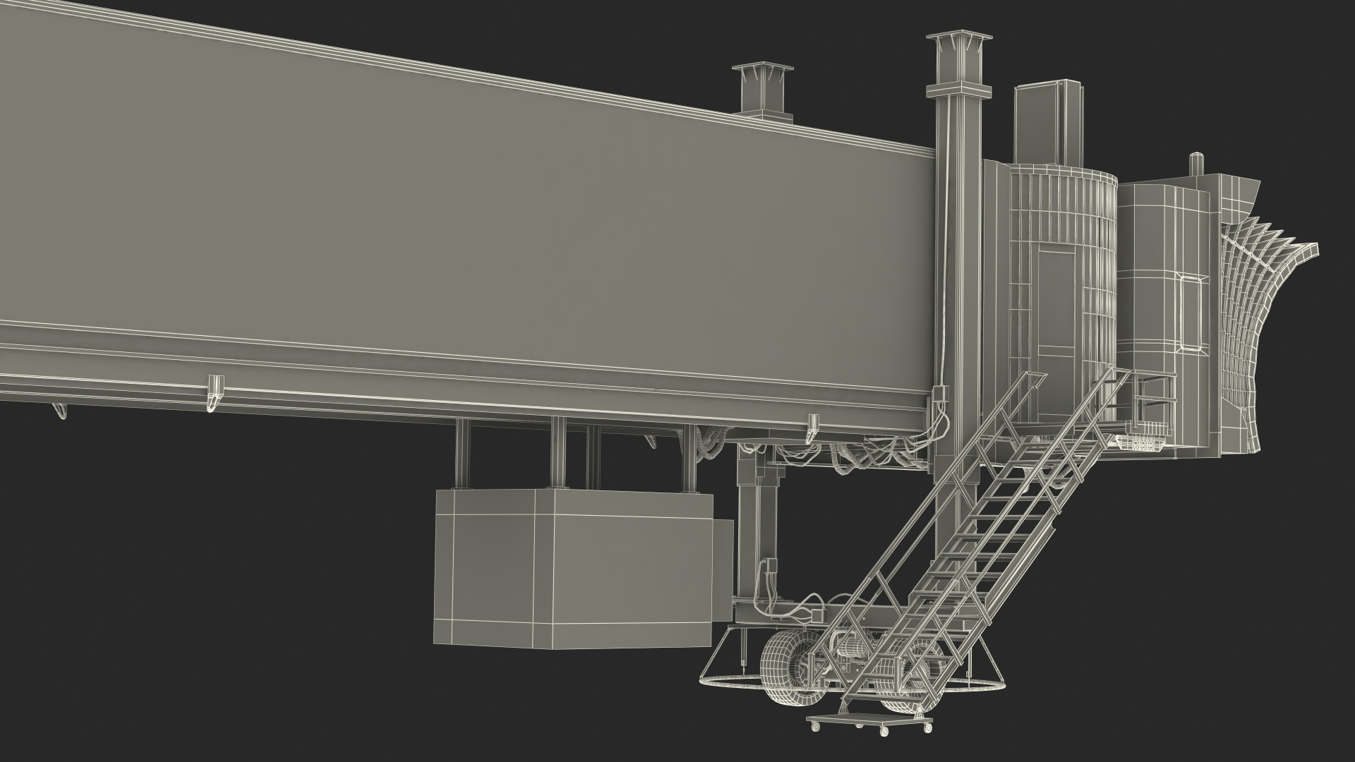 3D Airport Passenger Boarding Bridge model