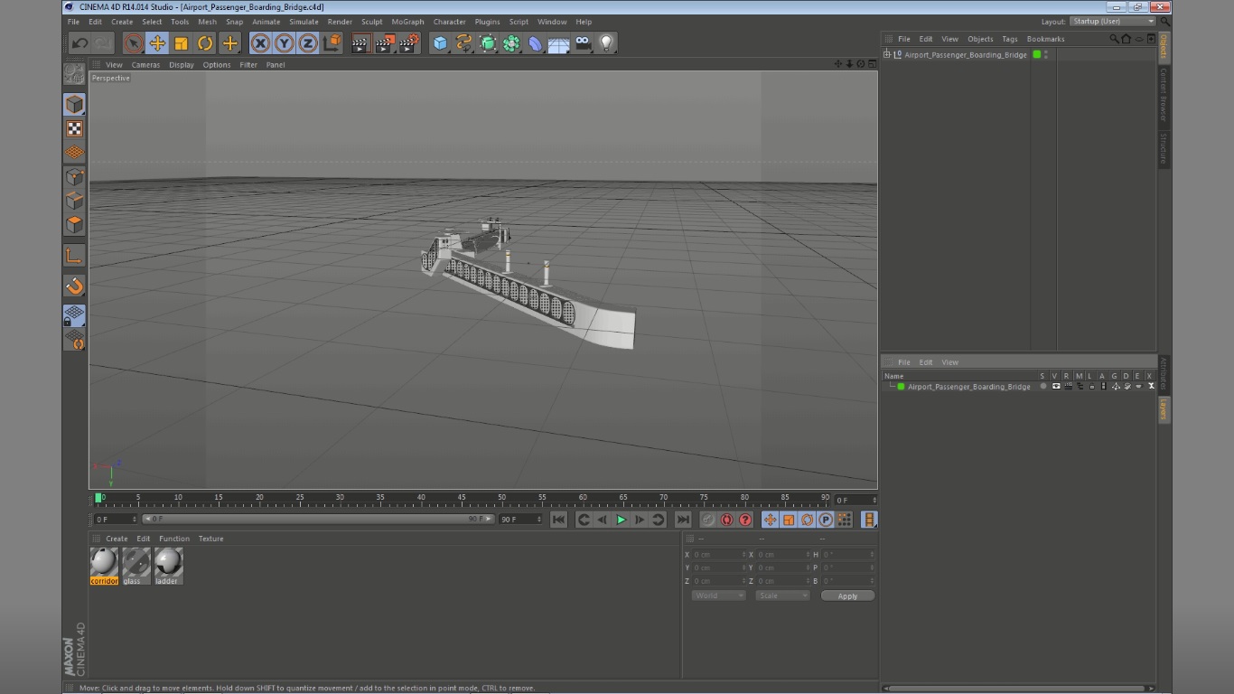 3D Airport Passenger Boarding Bridge model