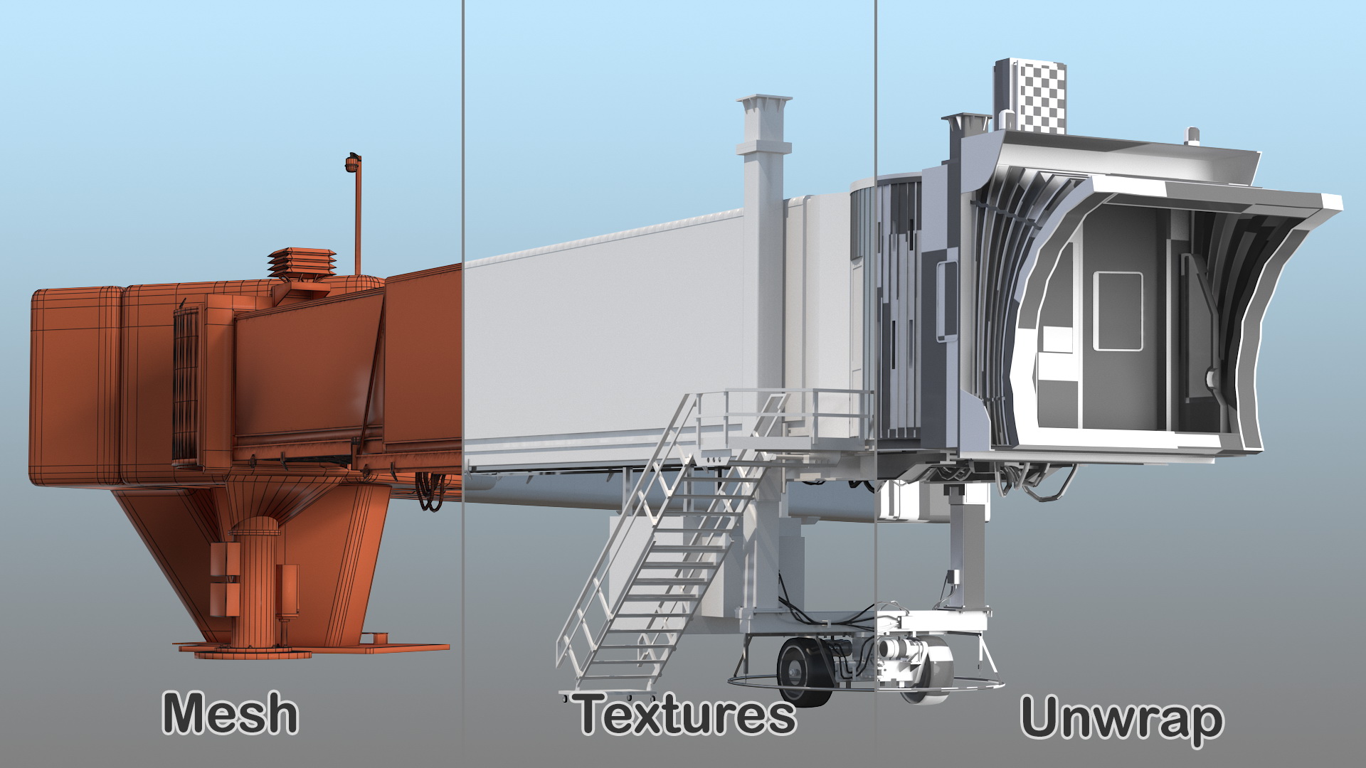 3D Airport Passenger Boarding Bridge model