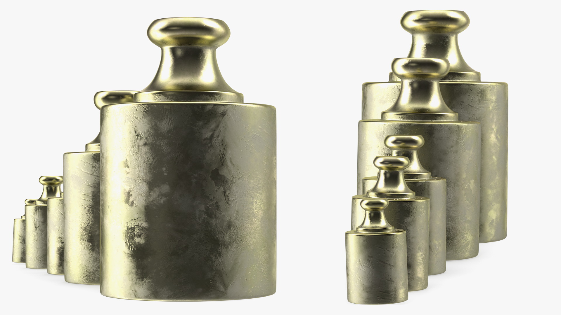 3D model Vintage Scale Weights Set