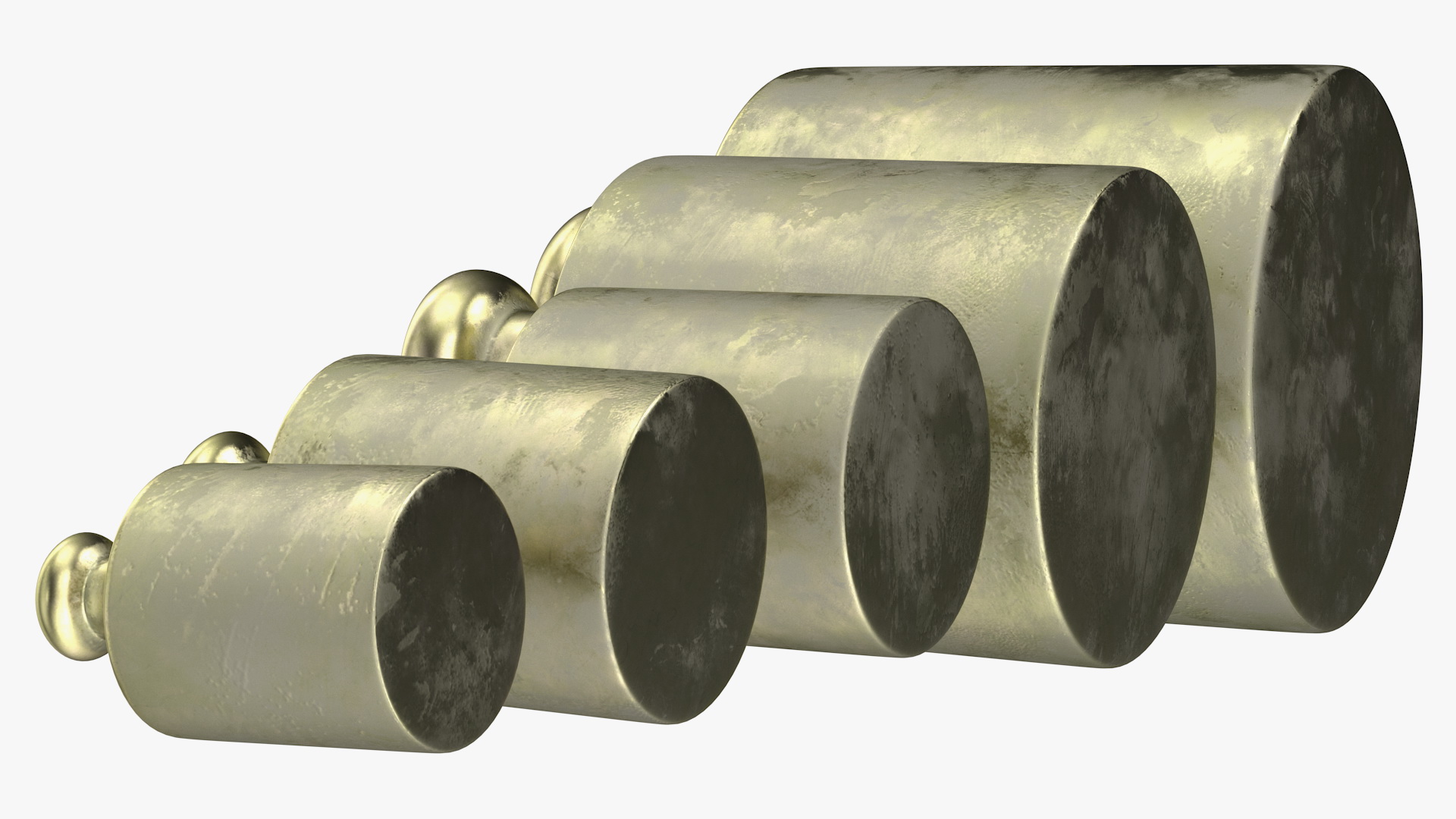 3D model Vintage Scale Weights Set