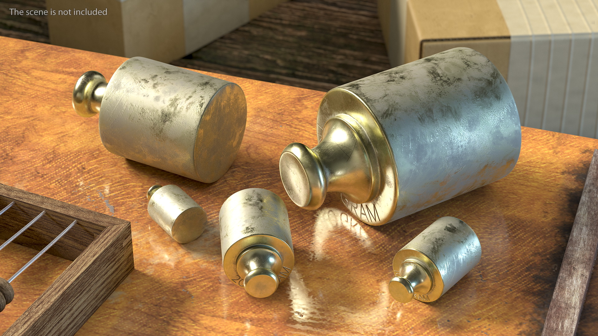 3D model Vintage Scale Weights Set