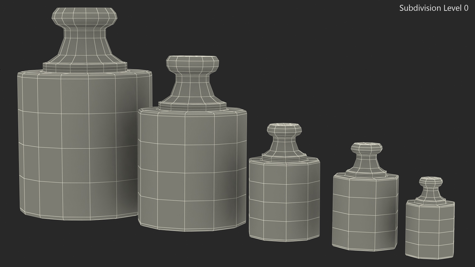 3D model Vintage Scale Weights Set
