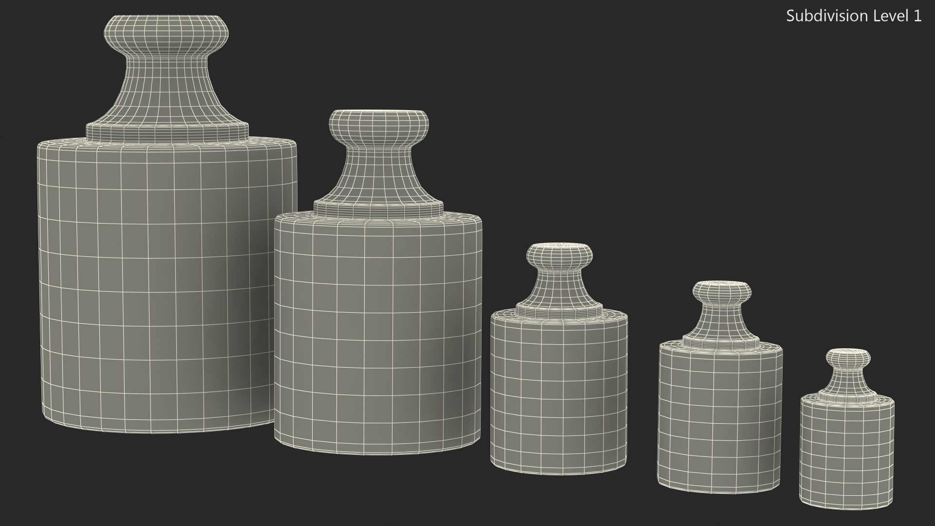 3D model Vintage Scale Weights Set