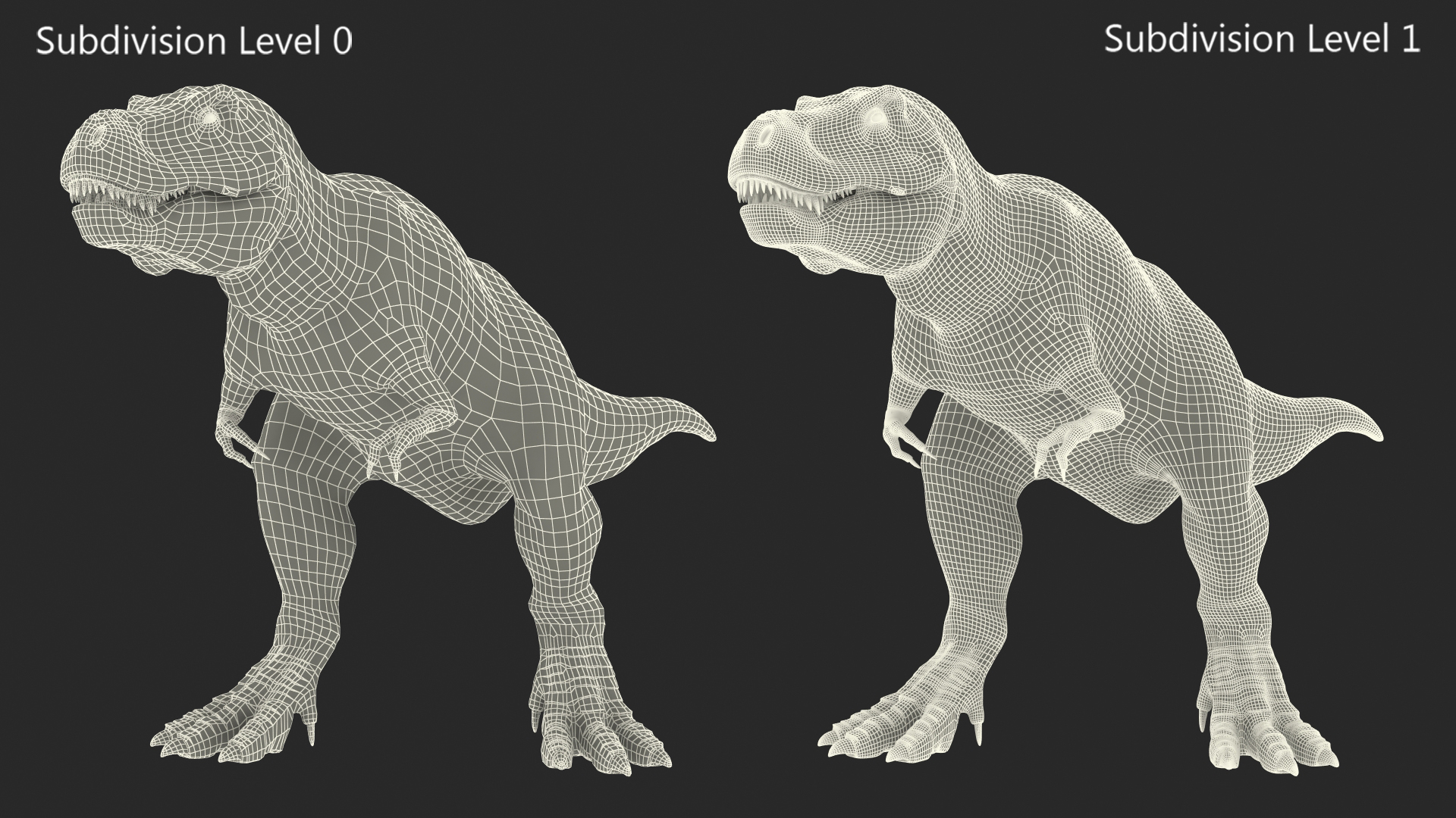 T Rex Roaring Animated Rigged 3D model