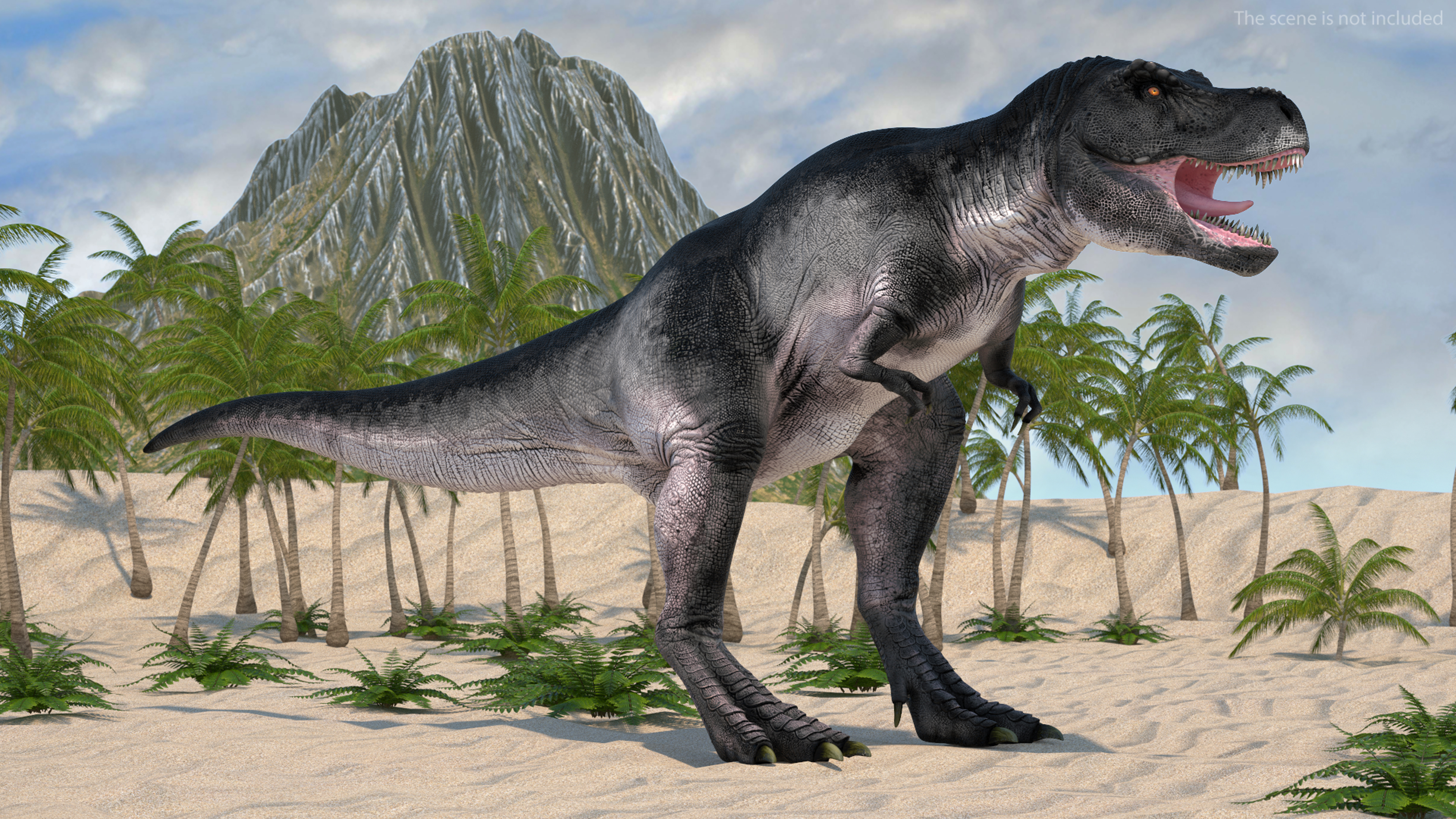 T Rex Roaring Animated Rigged 3D model
