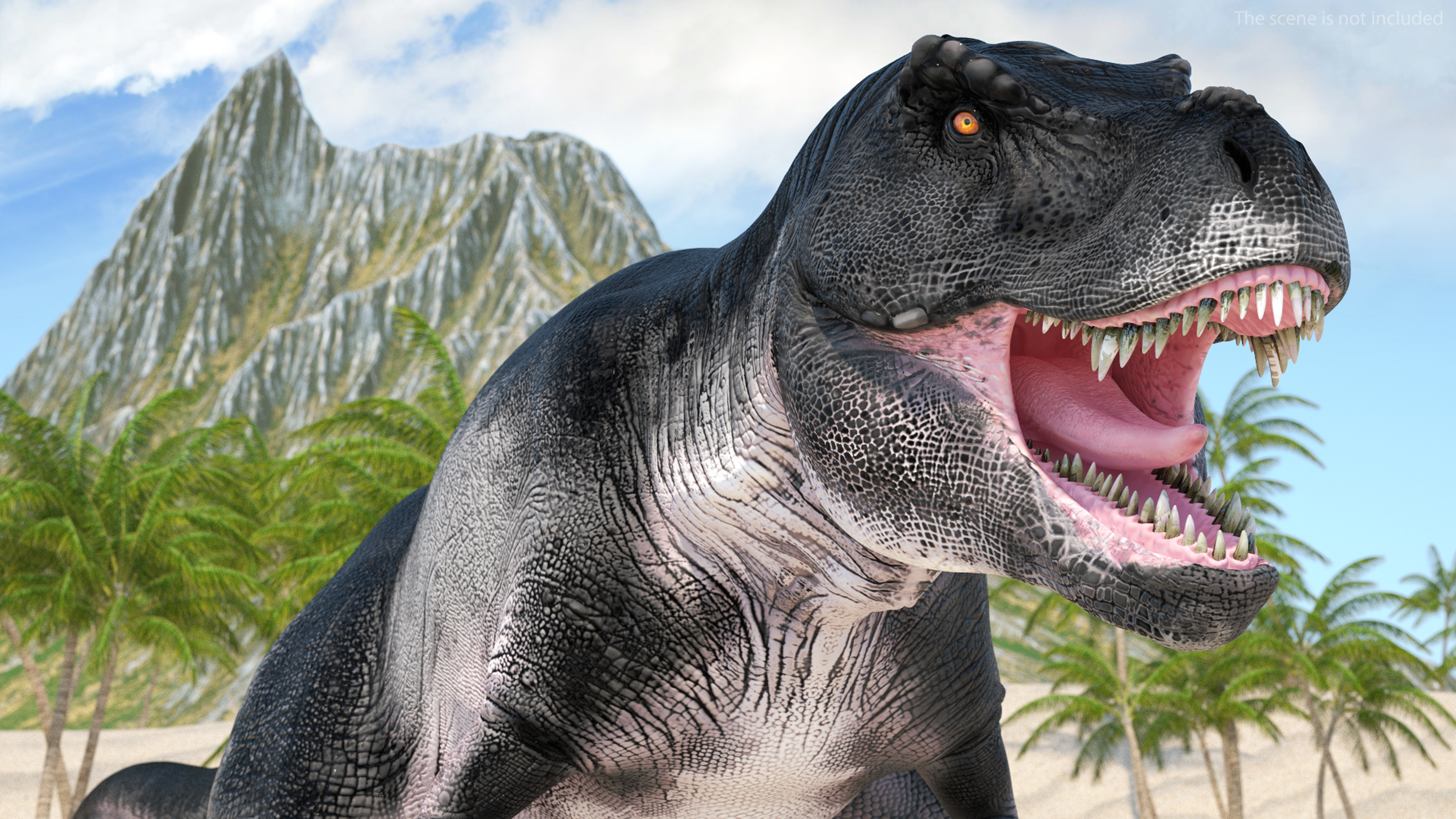 T Rex Roaring Animated Rigged 3D model
