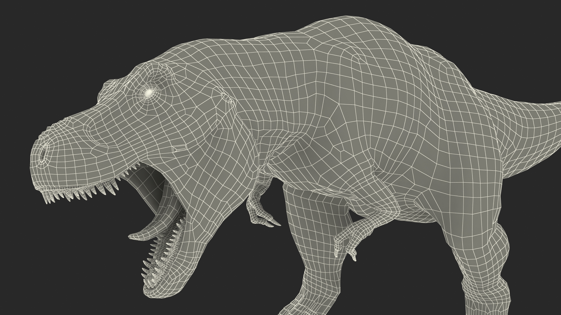 T Rex Roaring Animated Rigged 3D model