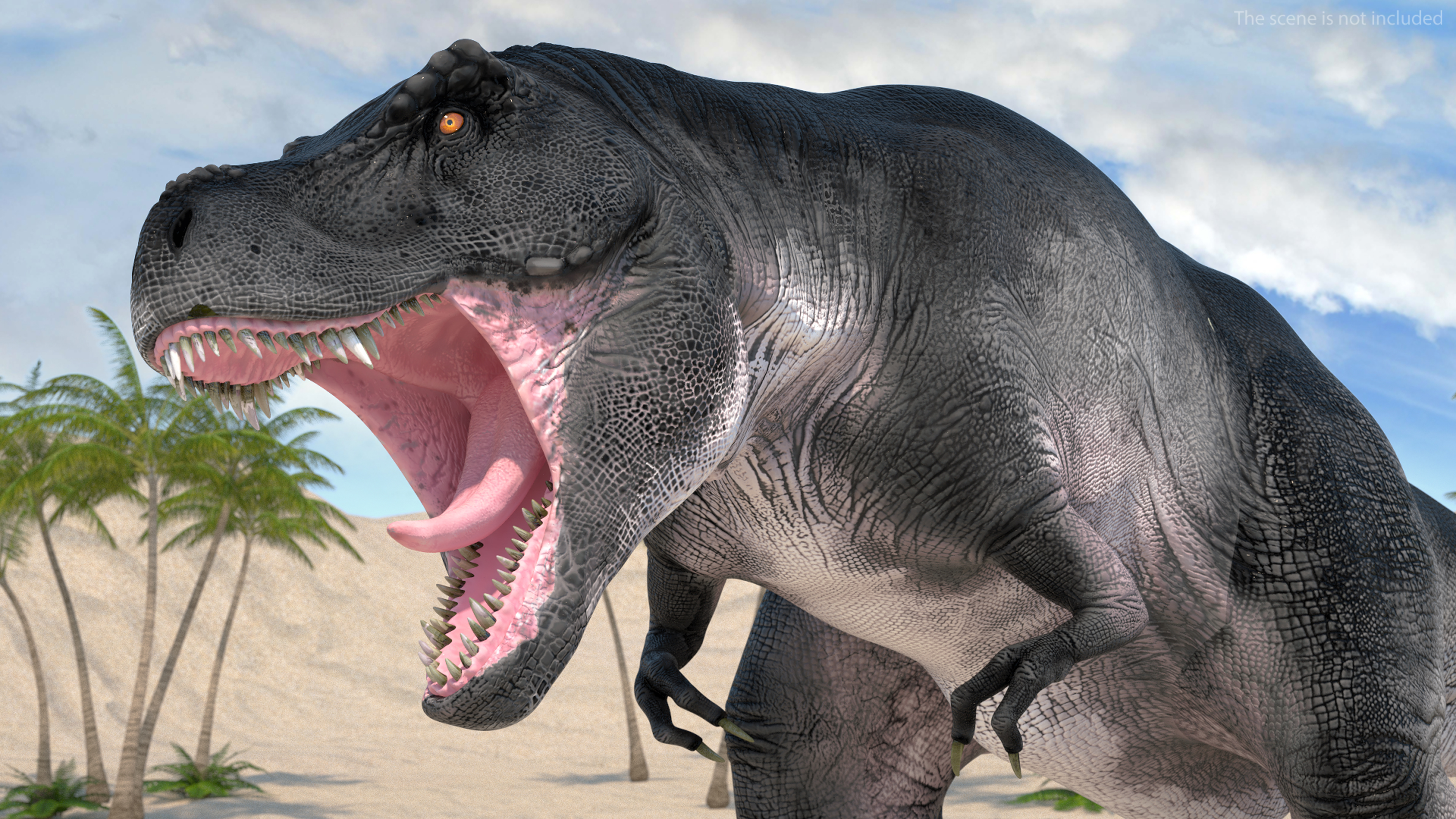 T Rex Roaring Animated Rigged 3D model