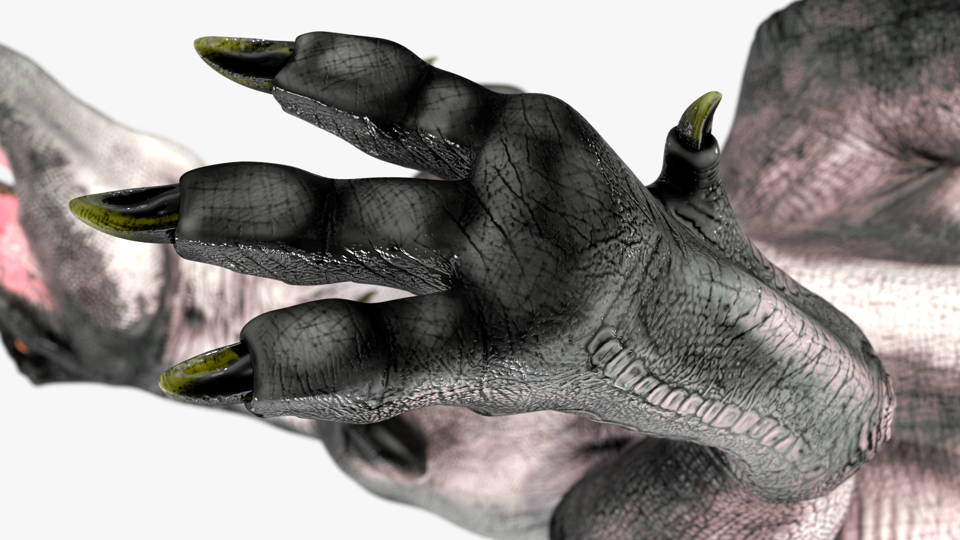 T Rex Roaring Animated Rigged 3D model