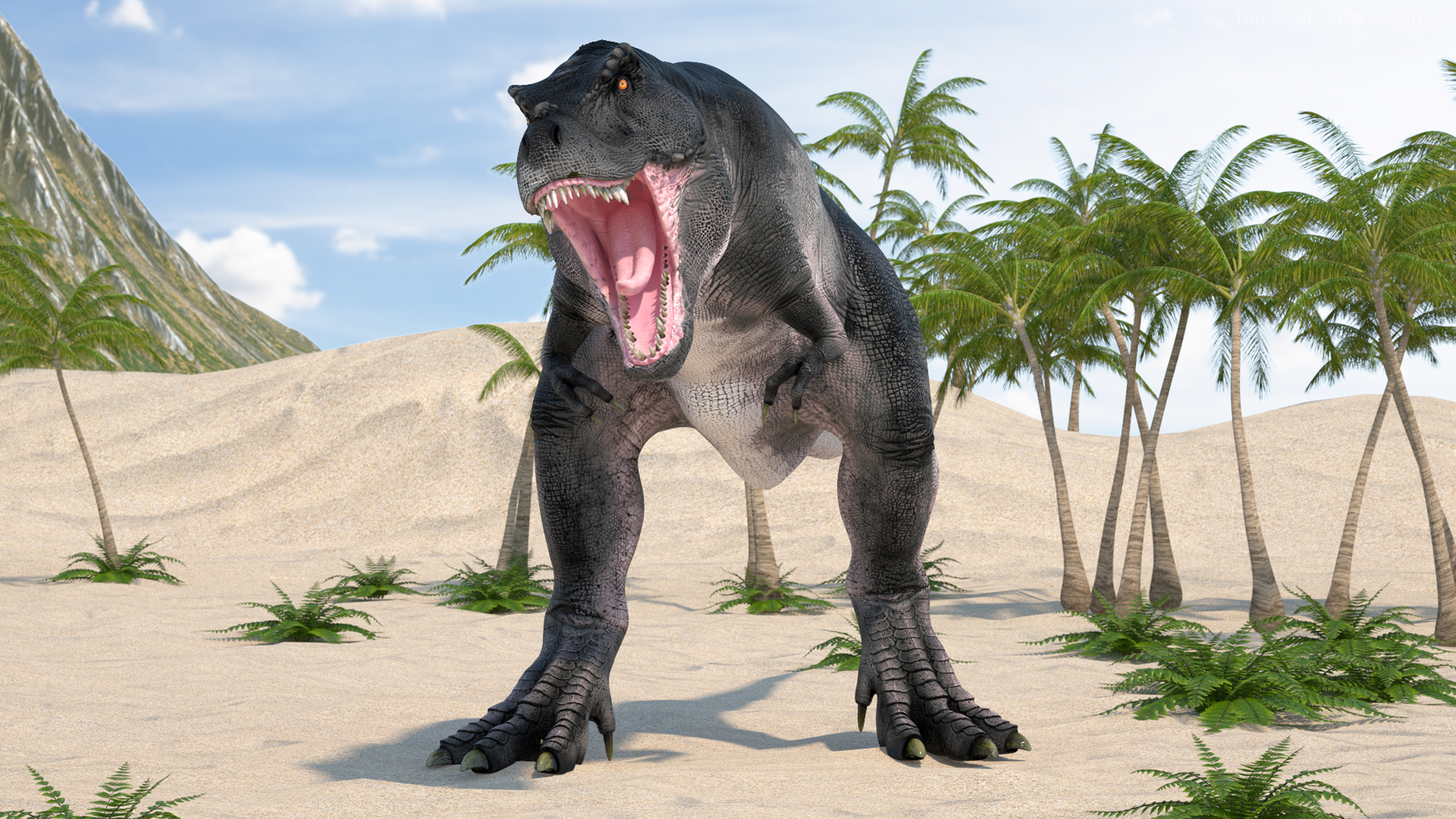 T Rex Roaring Animated Rigged 3D model