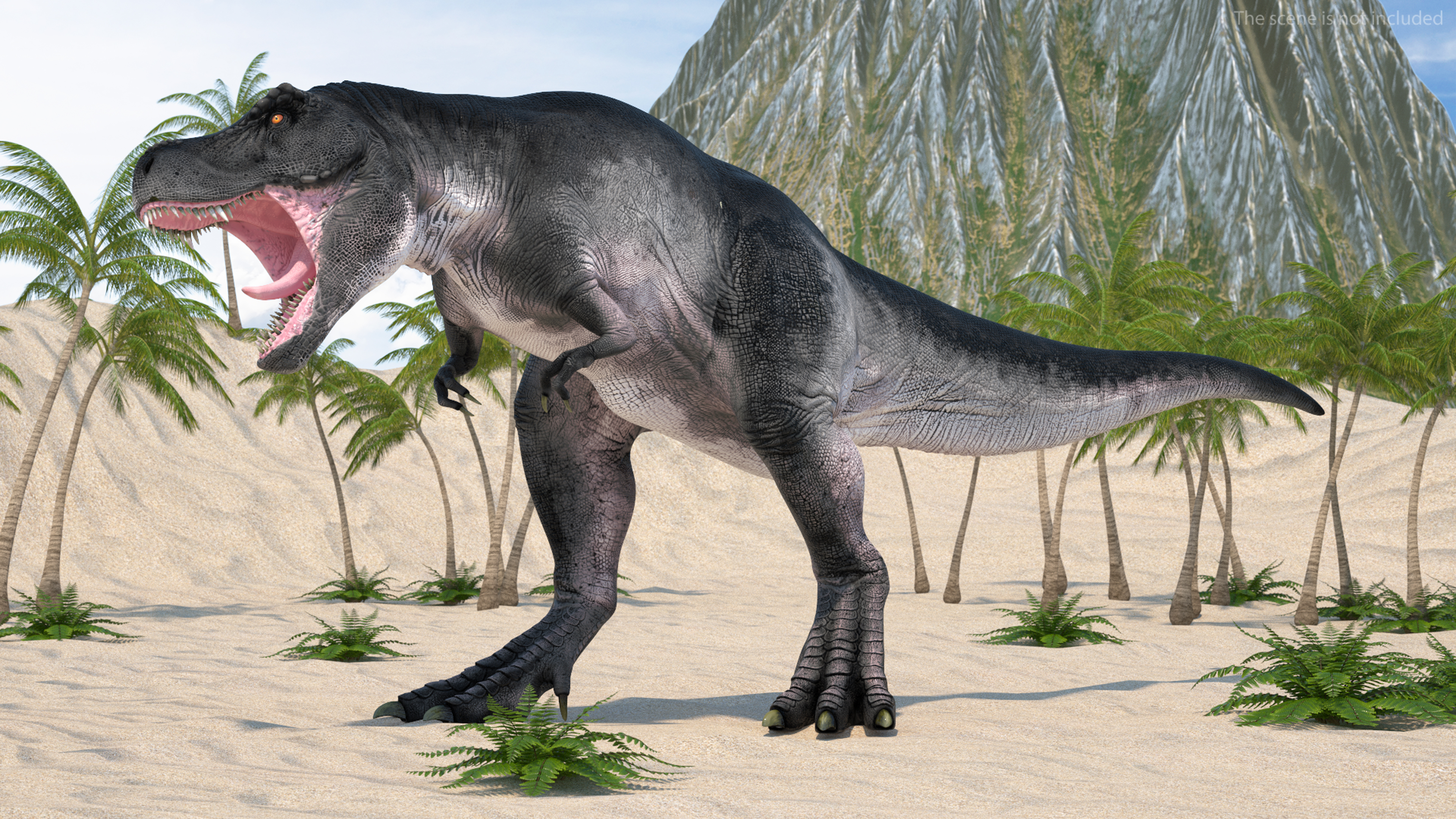 T Rex Roaring Animated Rigged 3D model