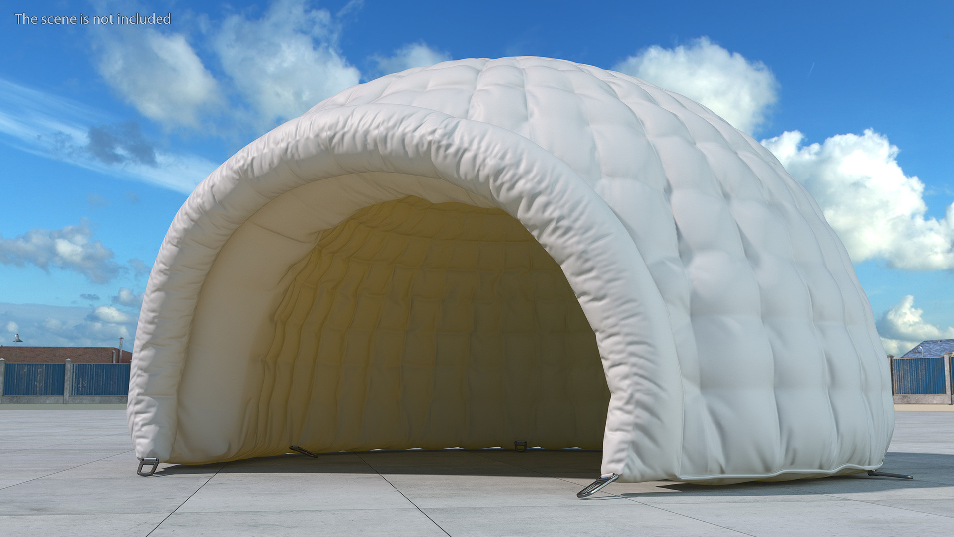 Inflatable Igloo Tent White 3D