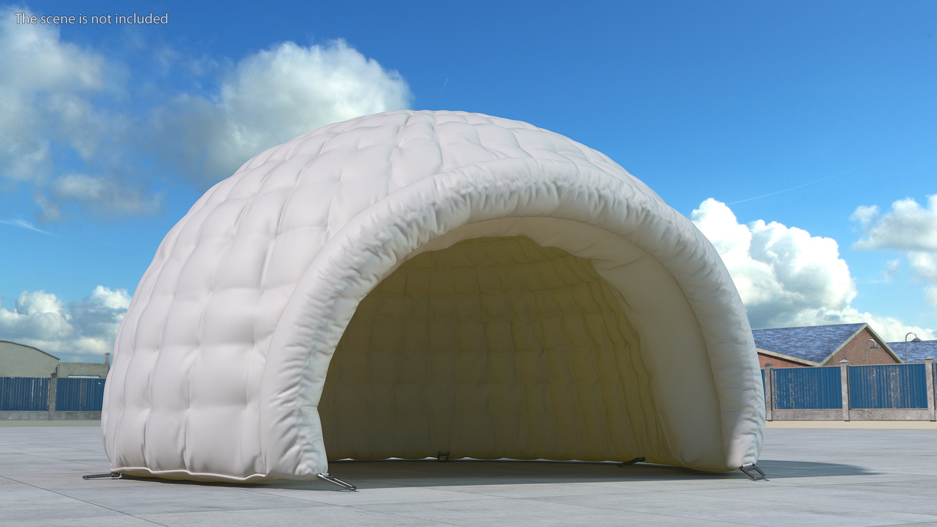 Inflatable Igloo Tent White 3D