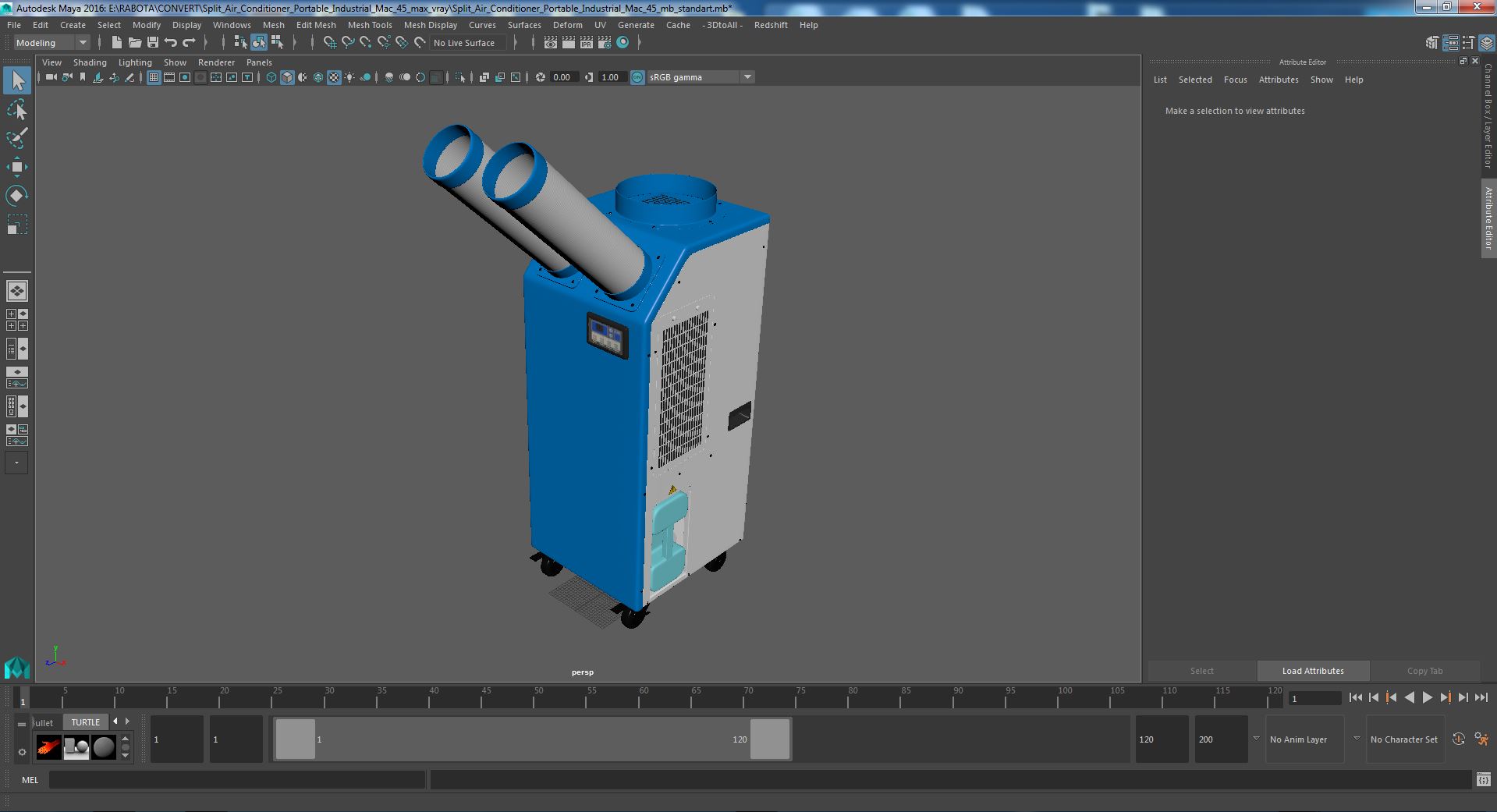 3D Split Air Conditioner Portable Industrial Mac 45 model