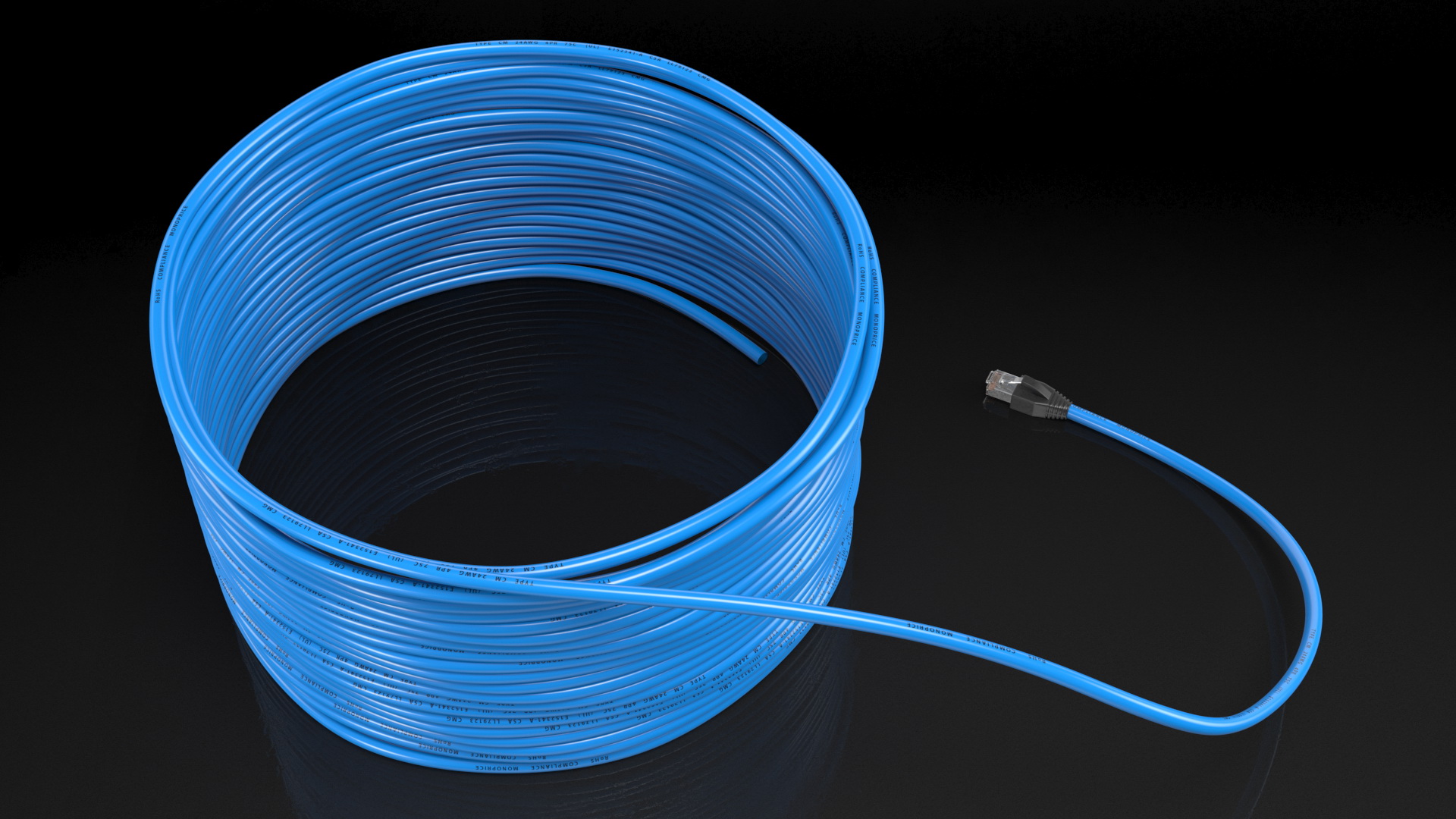 3D RJ45 24AWG Ethernet Network Cable model