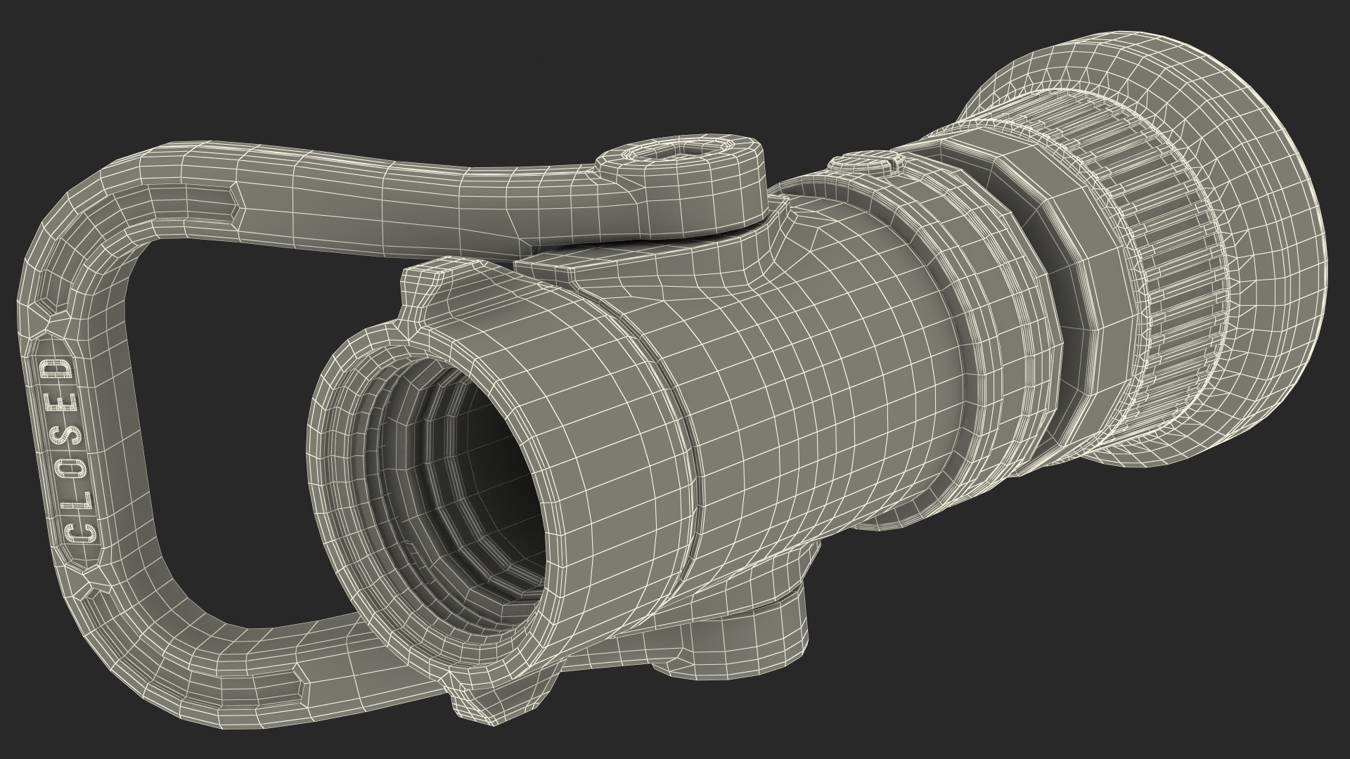 Industrial Turbojet Brass Fire Hose Nozzle 3D