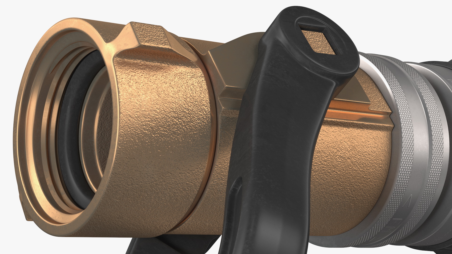 Industrial Turbojet Brass Fire Hose Nozzle 3D