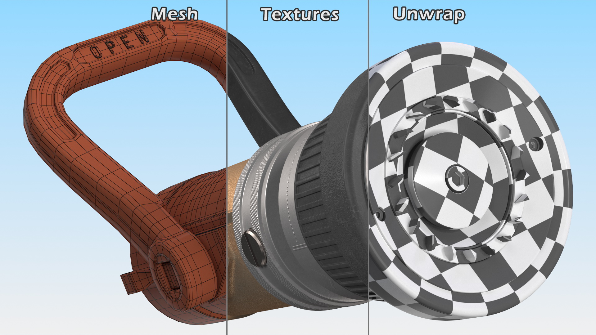 Industrial Turbojet Brass Fire Hose Nozzle 3D