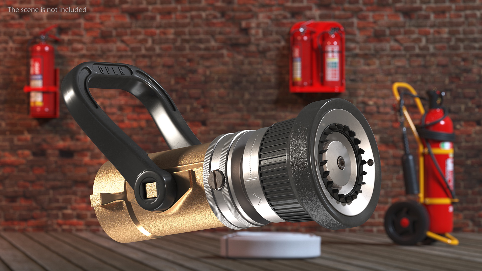 Industrial Turbojet Brass Fire Hose Nozzle 3D