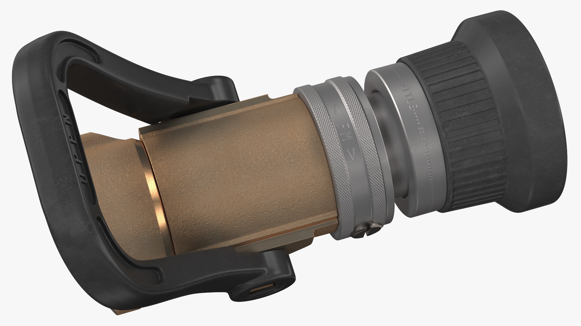 Industrial Turbojet Brass Fire Hose Nozzle 3D