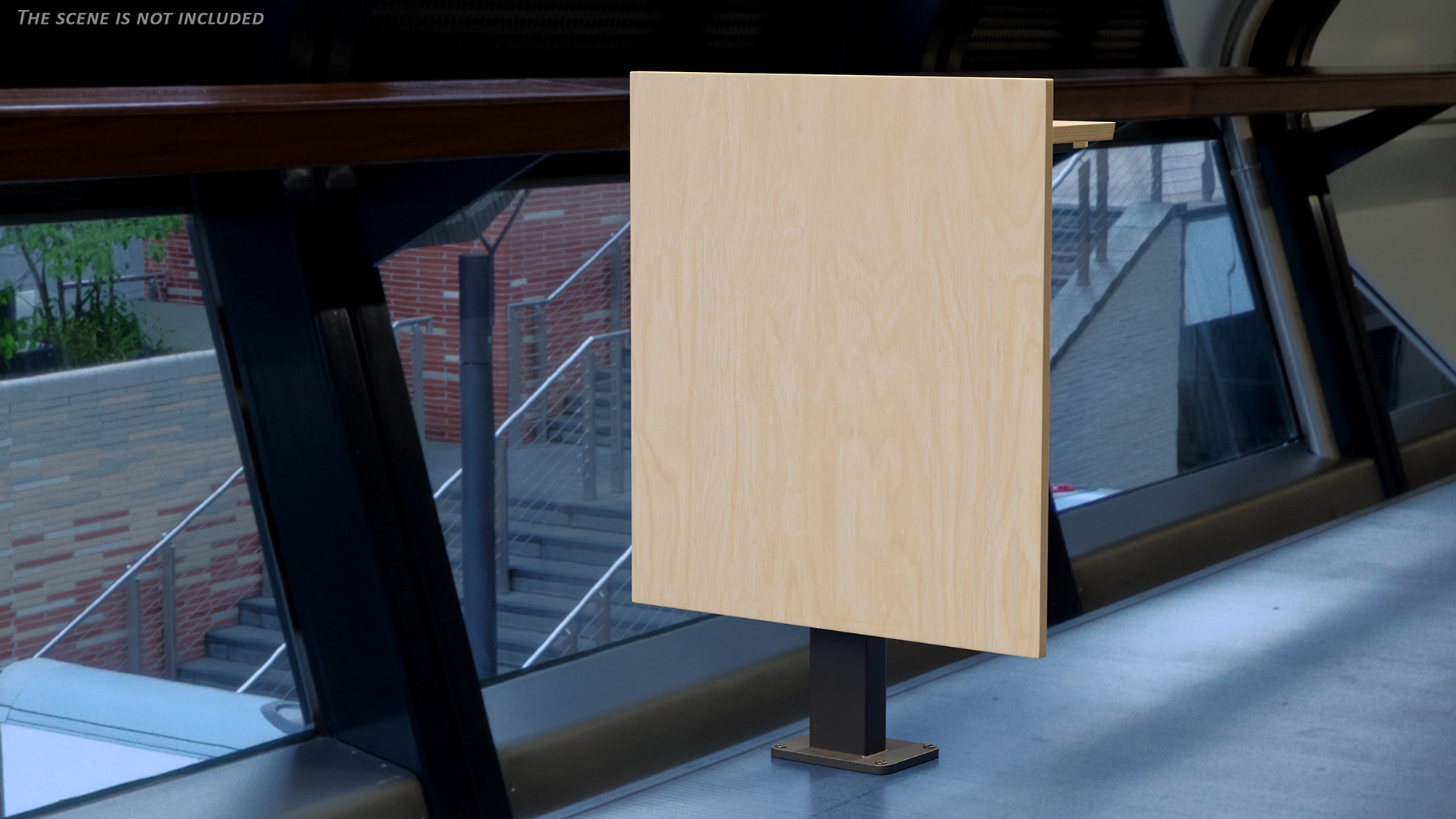 Auditorium Table Light Wood 3D