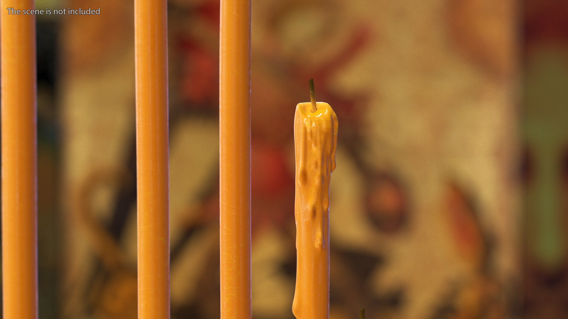 Orthodox Church Wax Candles 3D