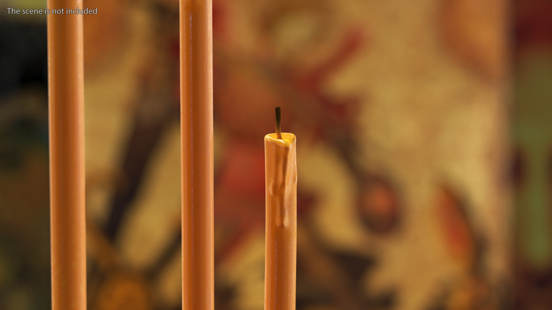 Orthodox Church Wax Candles 3D