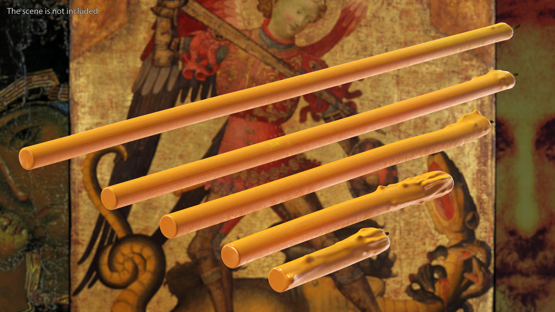 Orthodox Church Wax Candles 3D