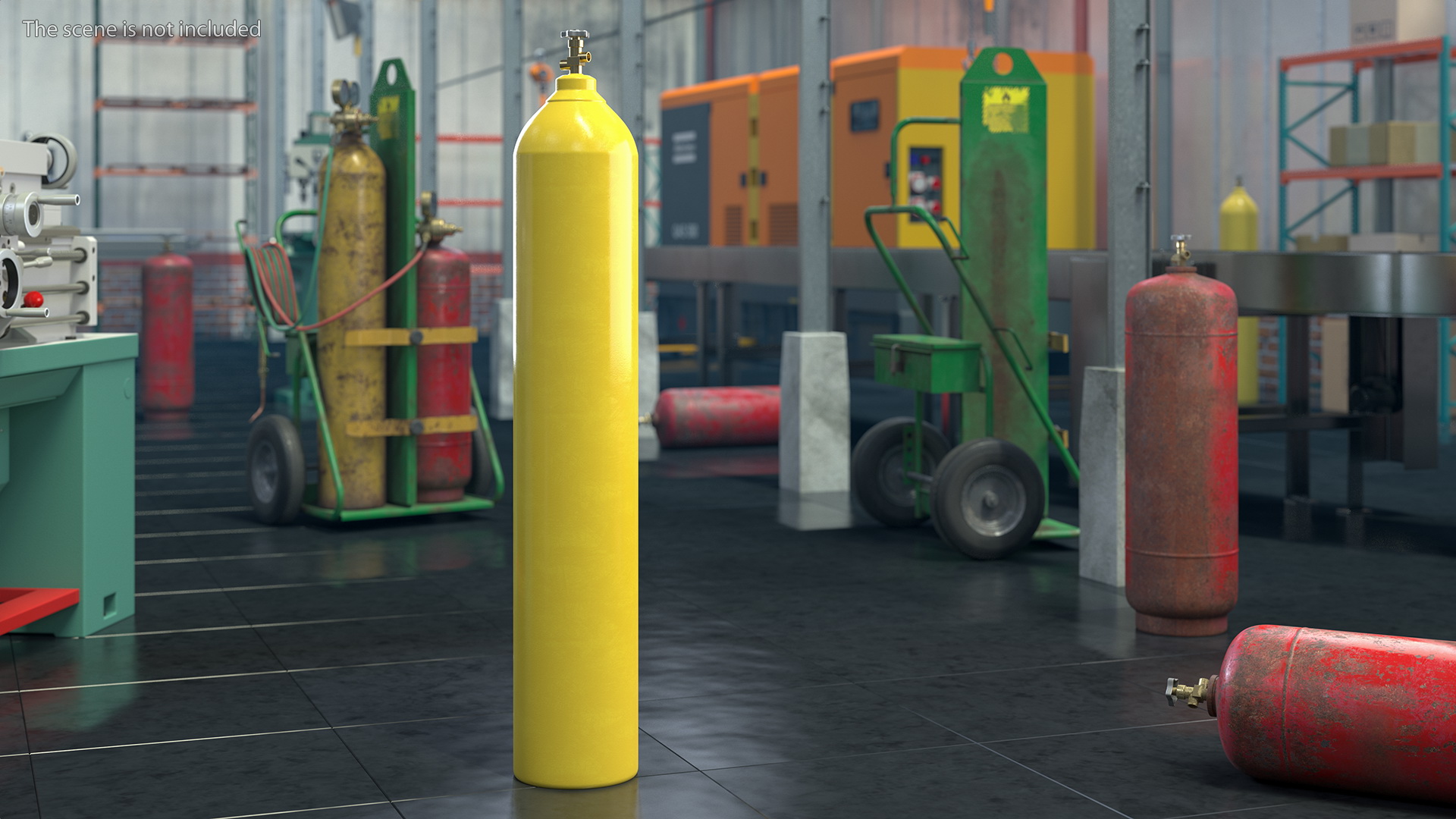 Oxygen Gas Cylinder 3D model