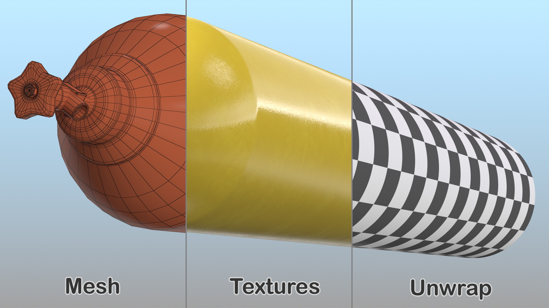 Oxygen Gas Cylinder 3D model