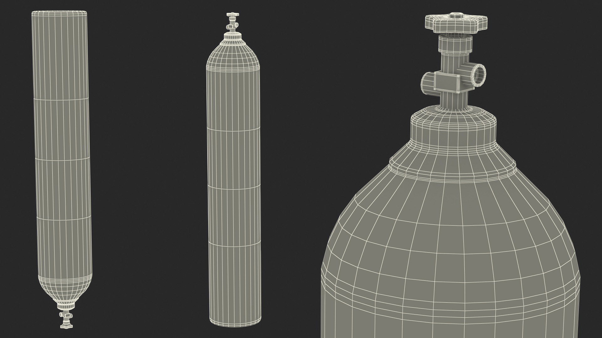 Oxygen Gas Cylinder 3D model