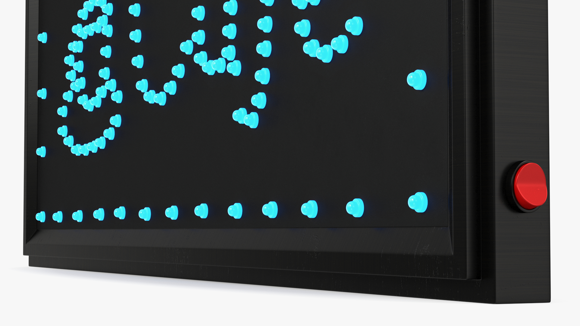 Cafe Sign Bright Blue LED Light ON 3D model