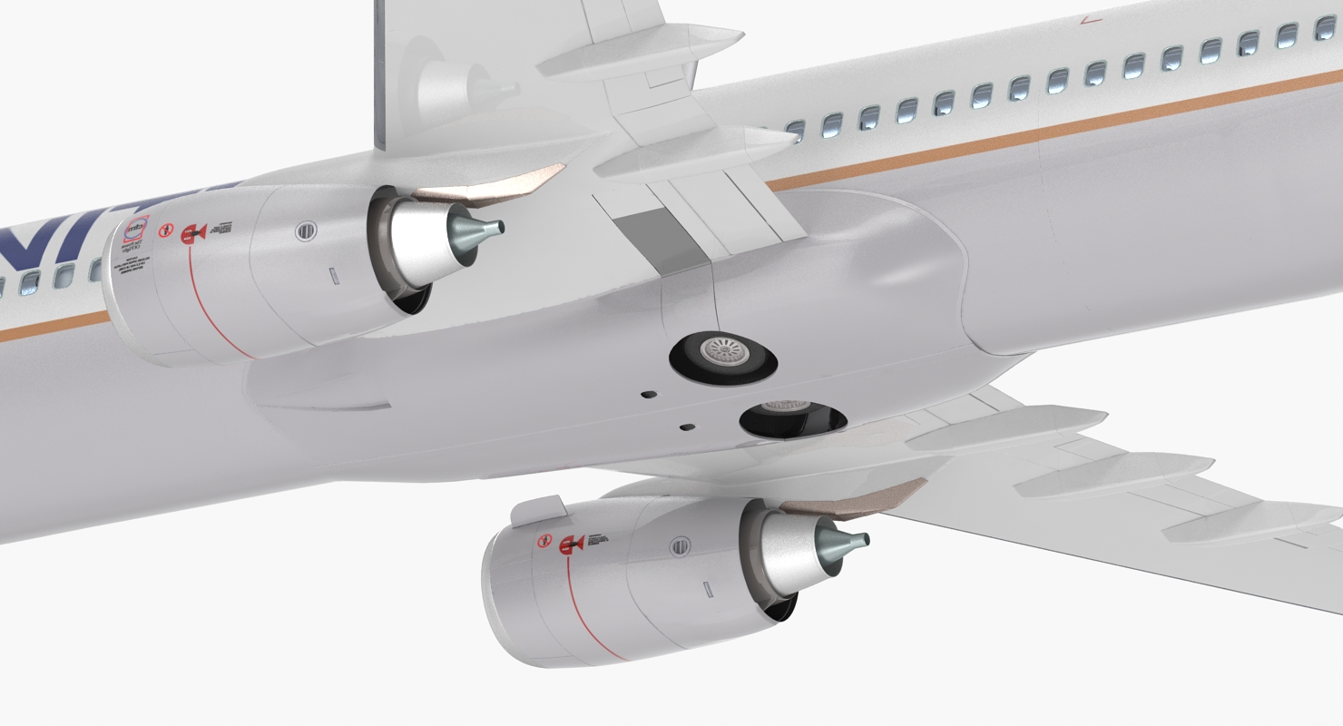 3D Boeing 737 800 with Interior United Airlines Rigged