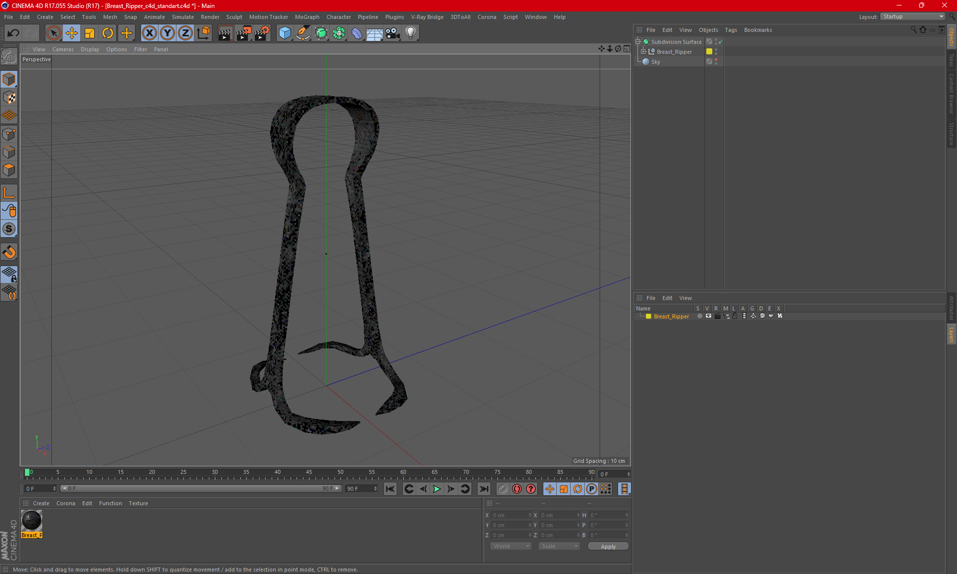 3D Breast Ripper model