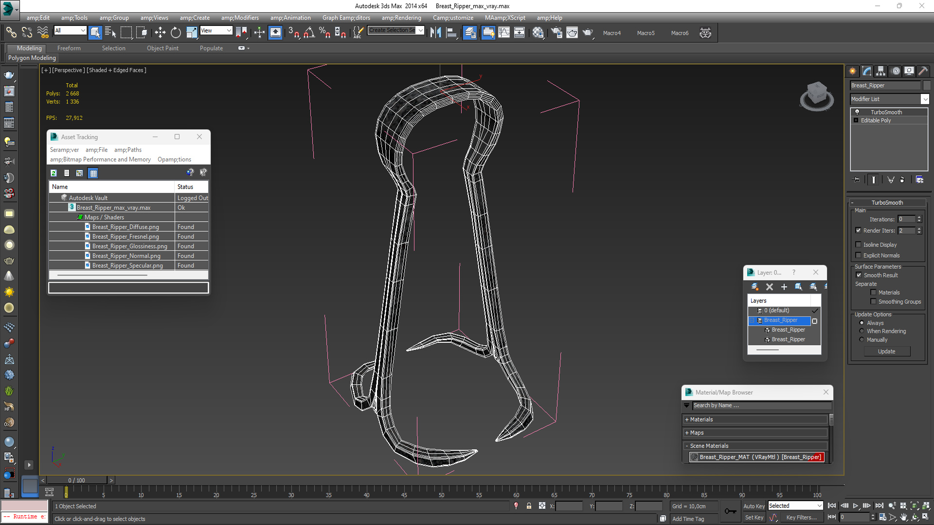3D Breast Ripper model