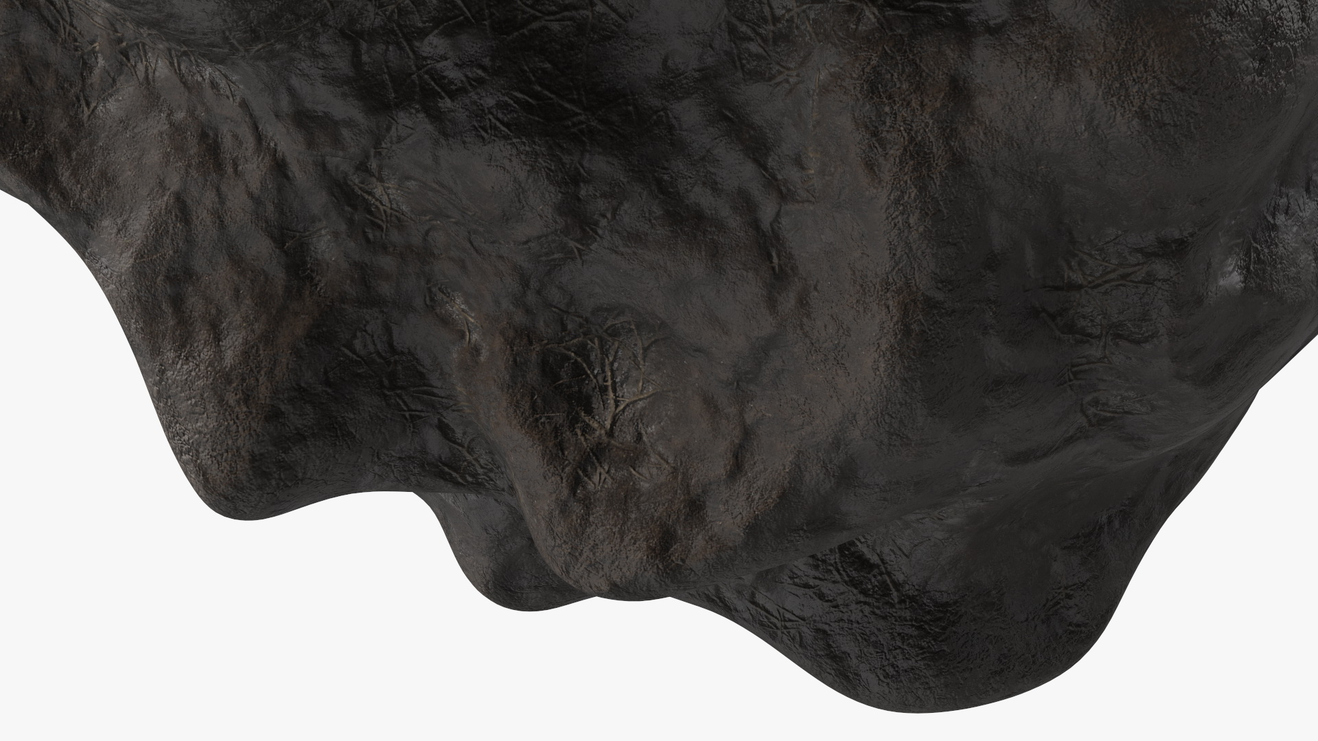 3D model Round Soil Ground Cross Section with Tree Fur