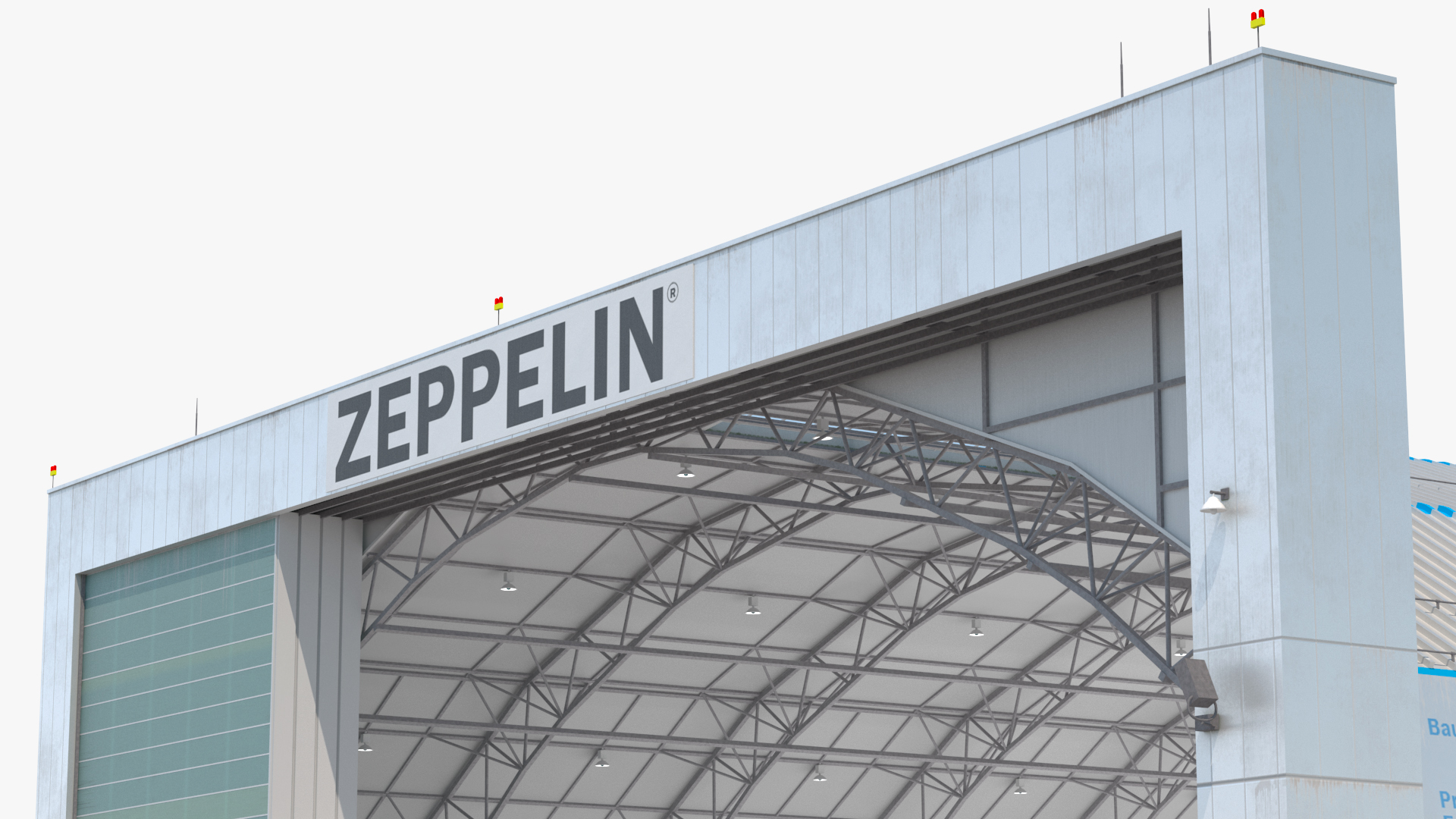 3D Friedrichshafen Zeppelin Hangar Rigged model