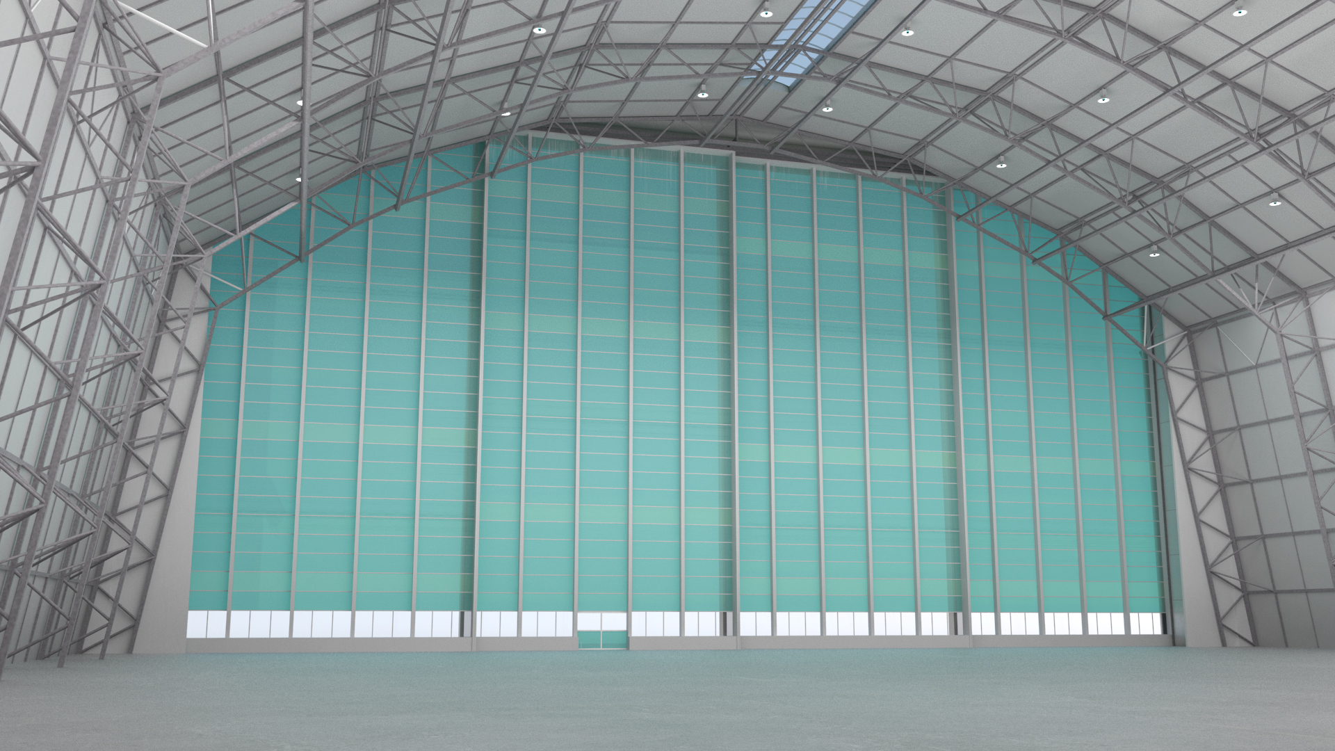 3D Friedrichshafen Zeppelin Hangar Rigged model