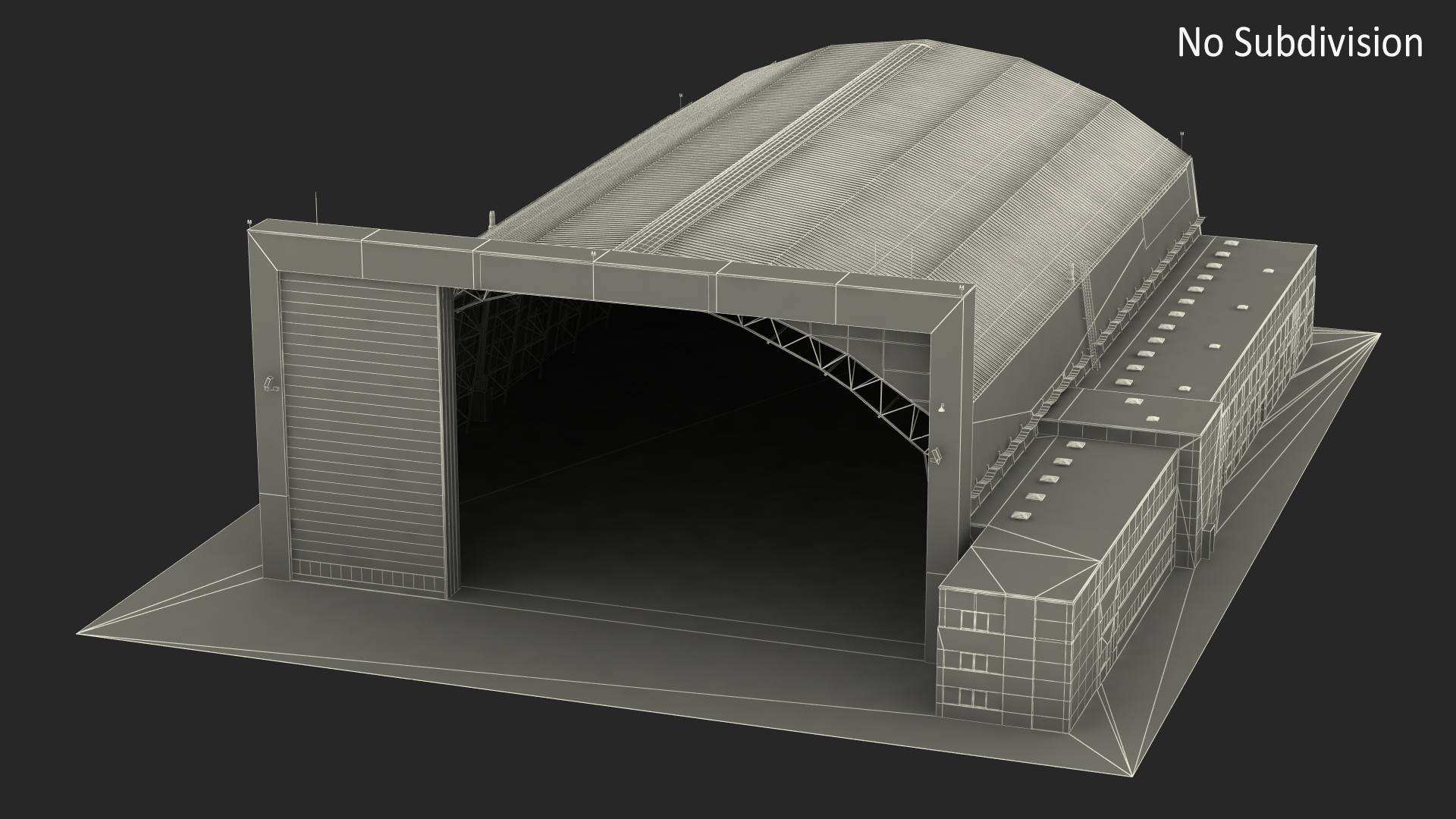 3D Friedrichshafen Zeppelin Hangar Rigged model
