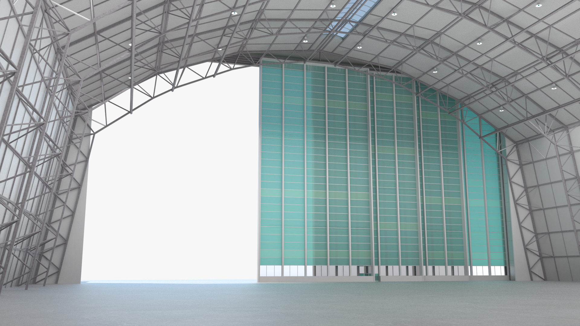 3D Friedrichshafen Zeppelin Hangar Rigged model