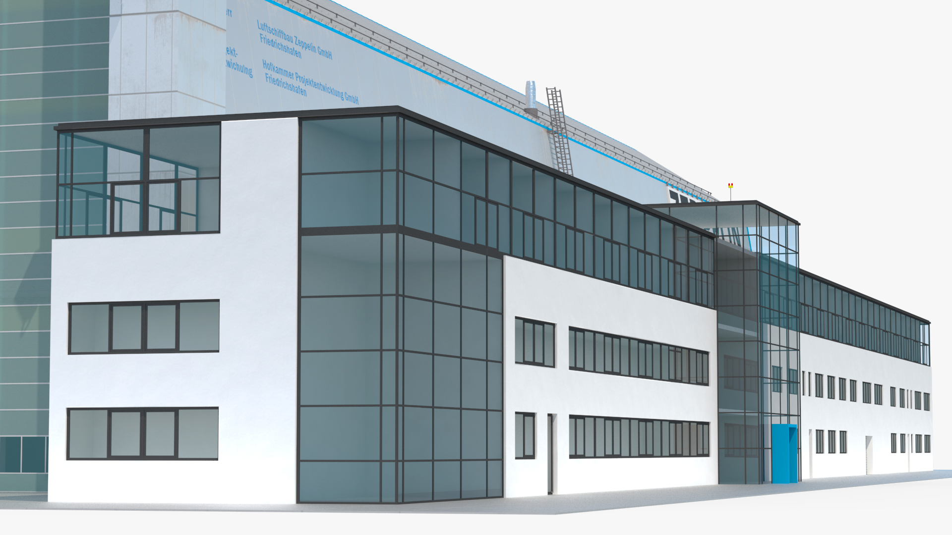 3D Friedrichshafen Zeppelin Hangar Rigged model