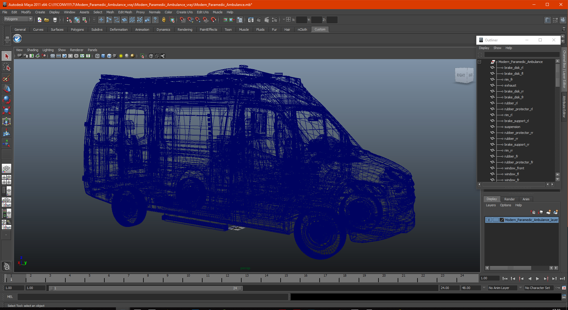 3D Modern Paramedic Ambulance