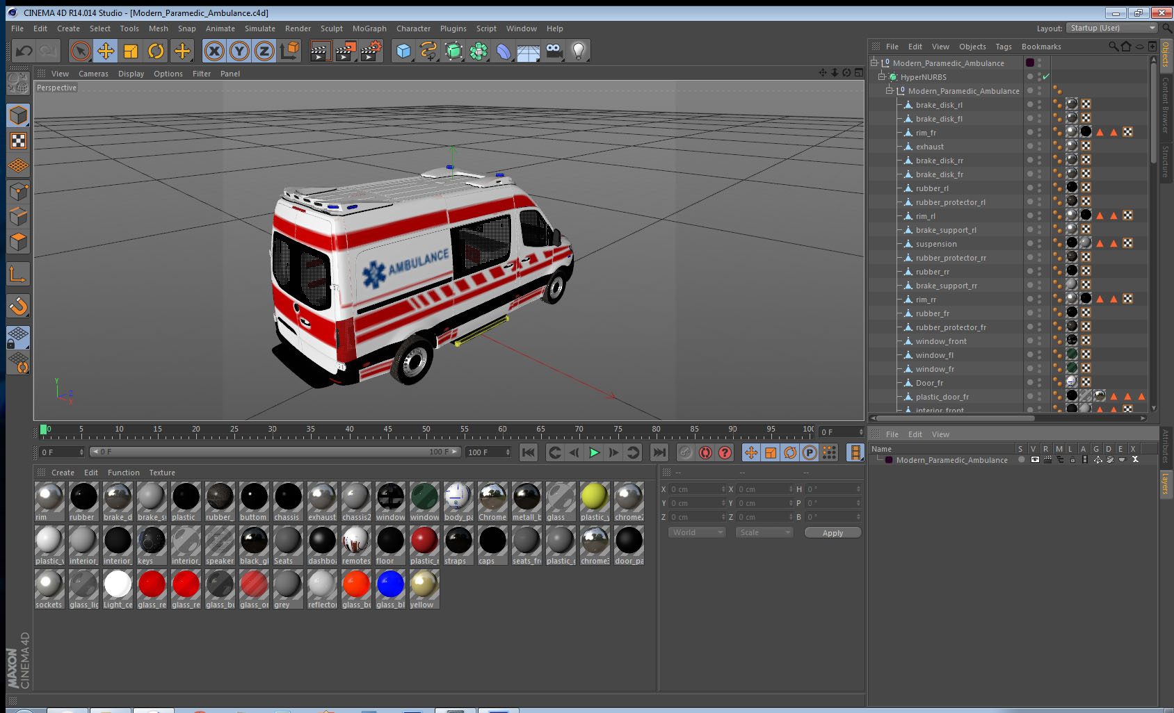3D Modern Paramedic Ambulance