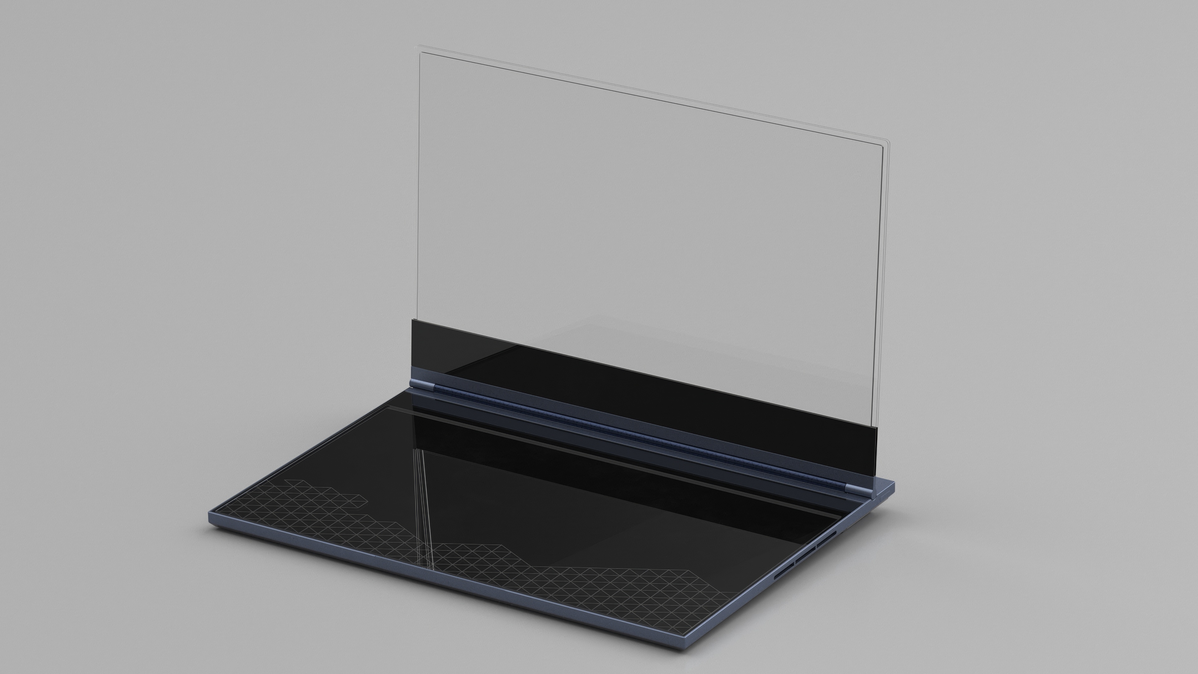 3D Lenovo Transparent Display Laptop model