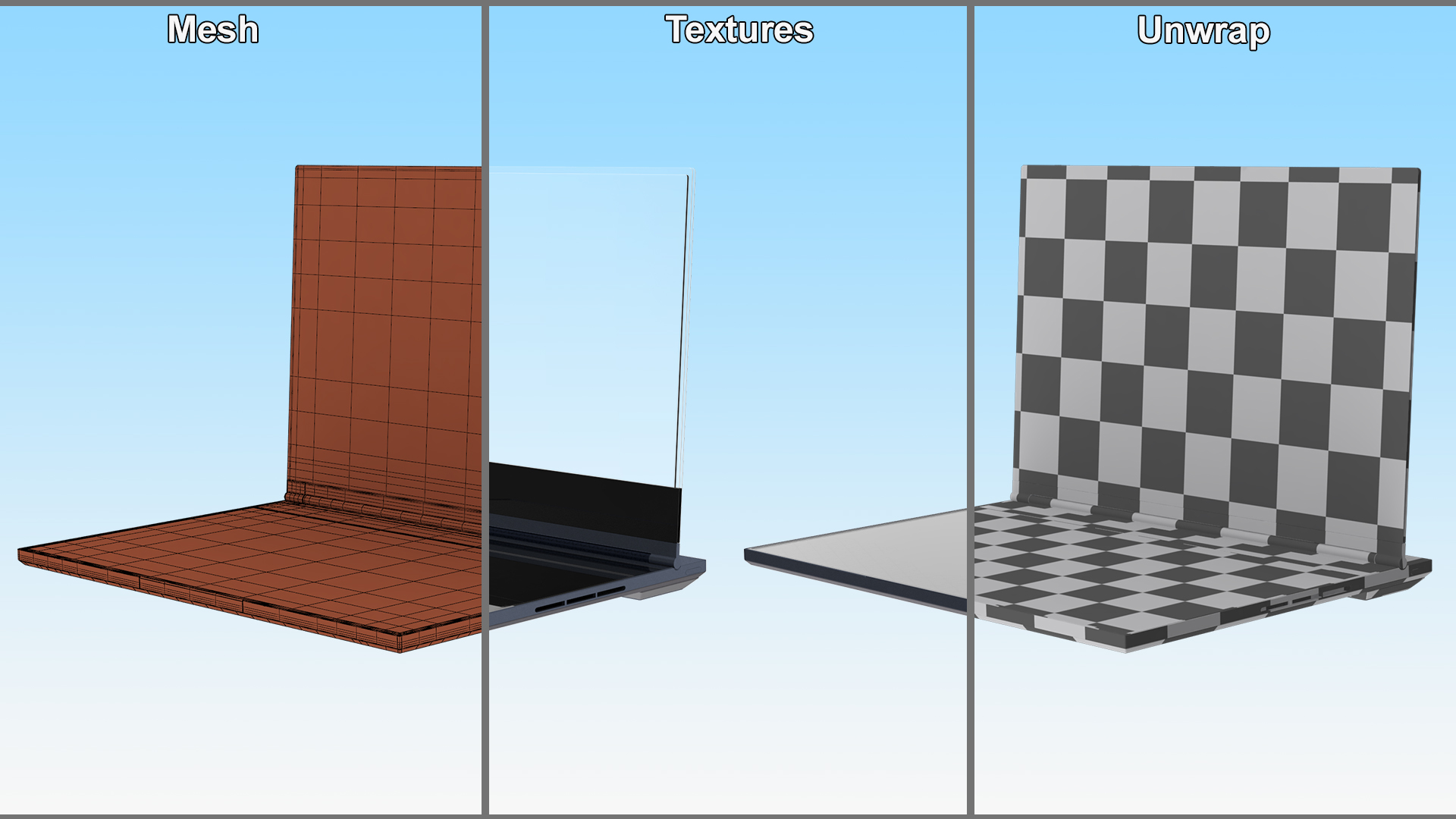 3D Lenovo Transparent Display Laptop model