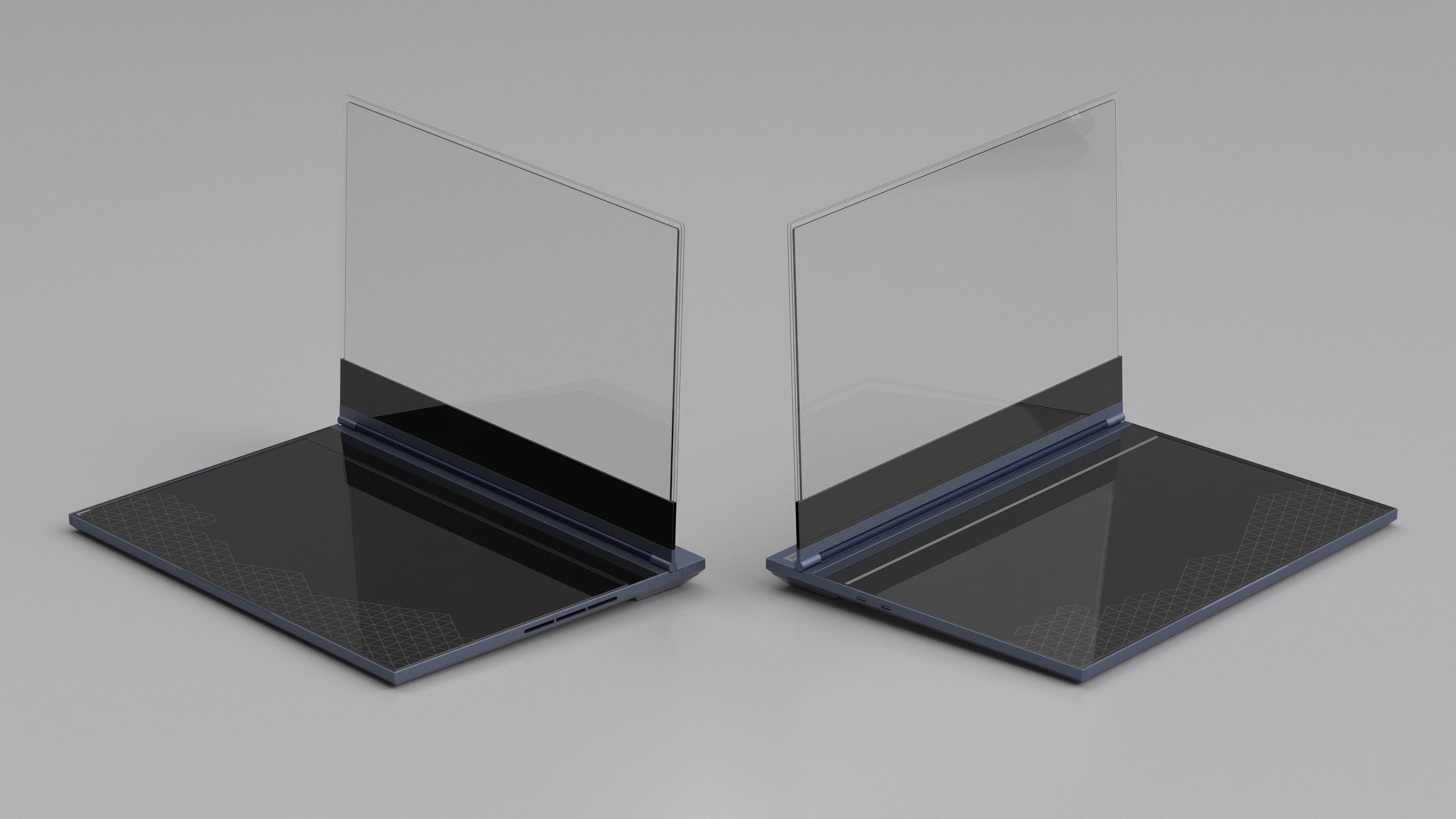 3D Lenovo Transparent Display Laptop model