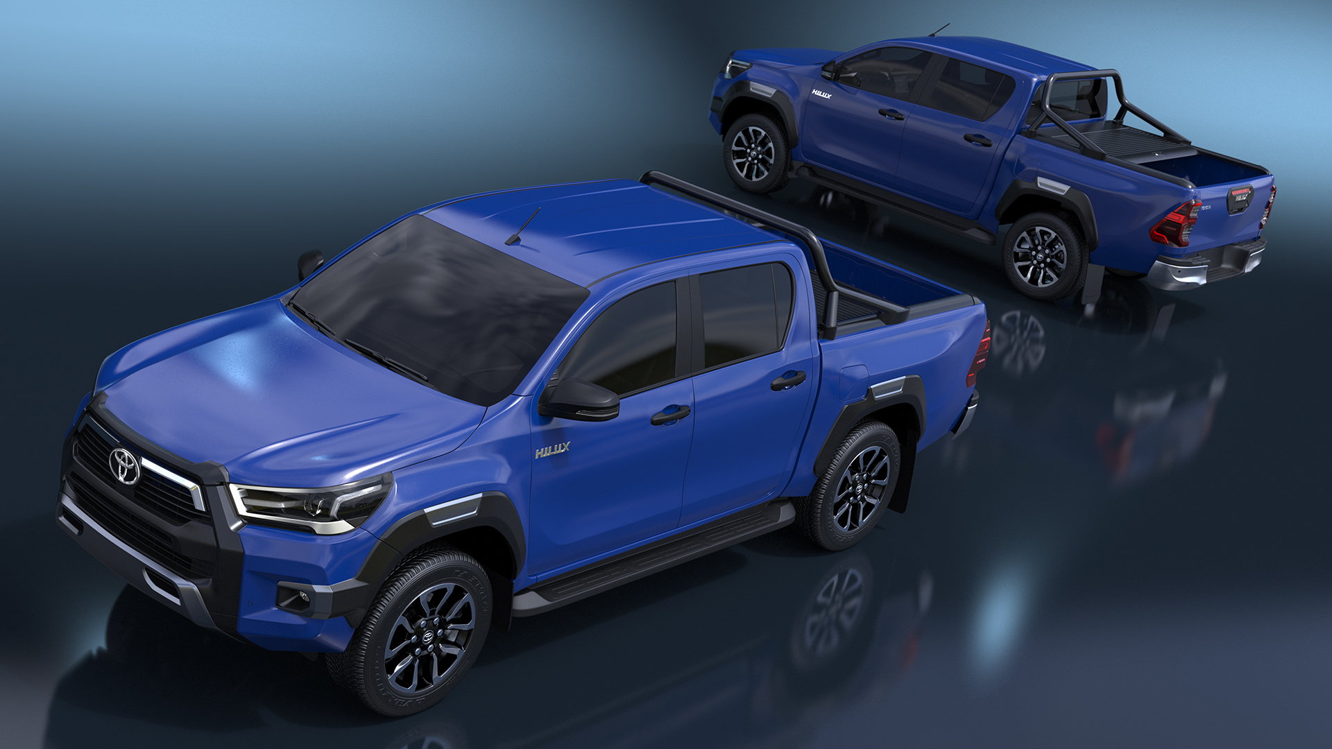 Toyota Hilux 2022 Blue 3D