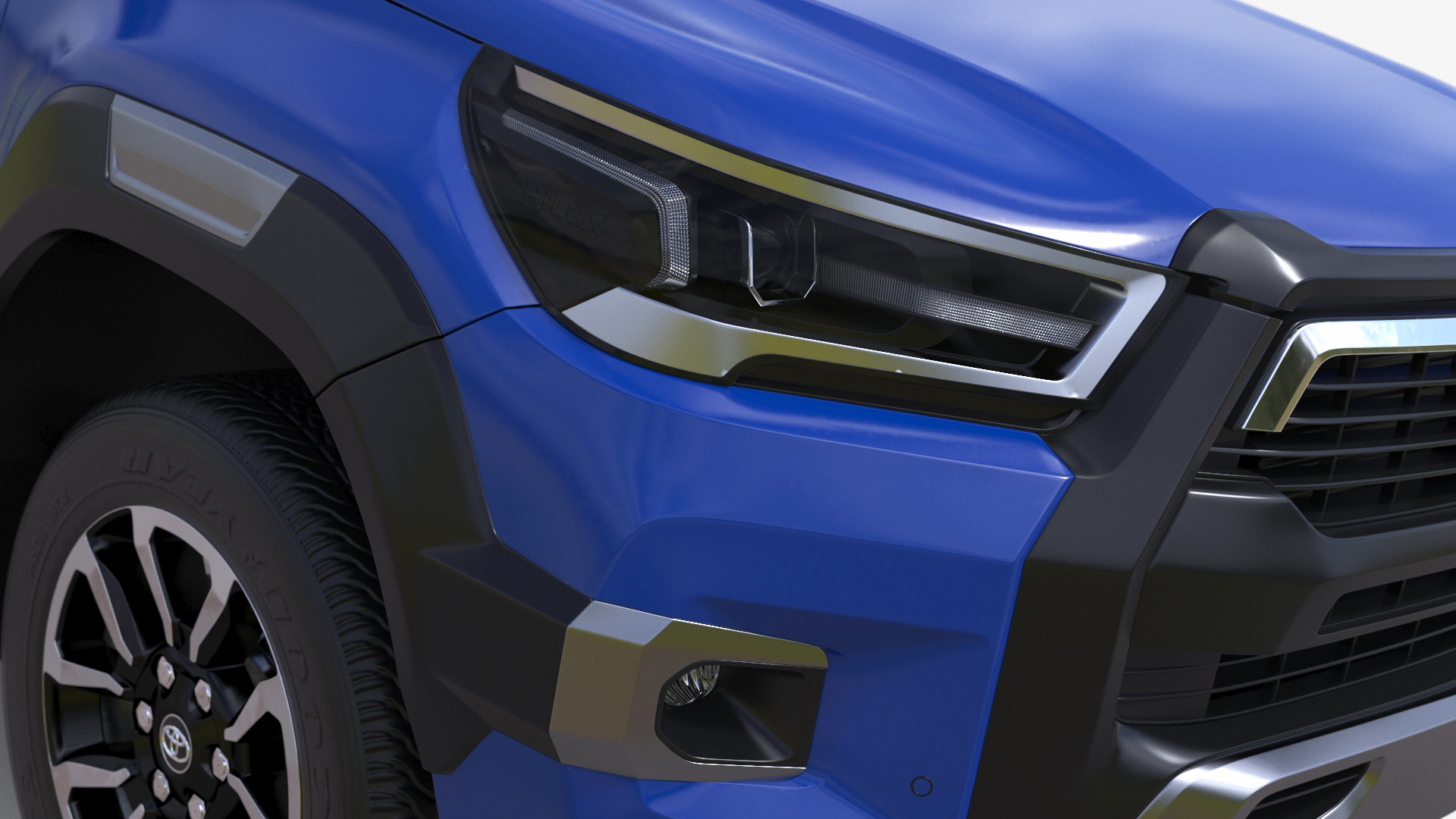 Toyota Hilux 2022 Blue 3D