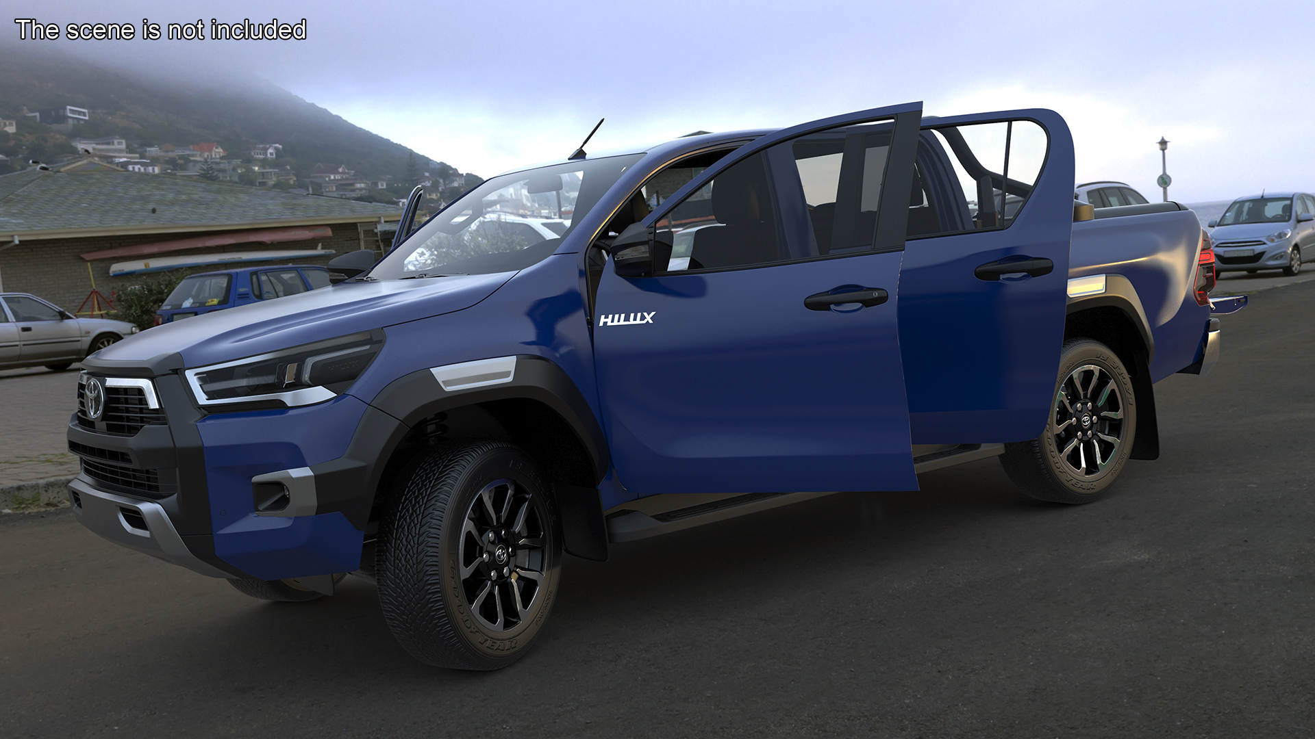 Toyota Hilux 2022 Blue 3D